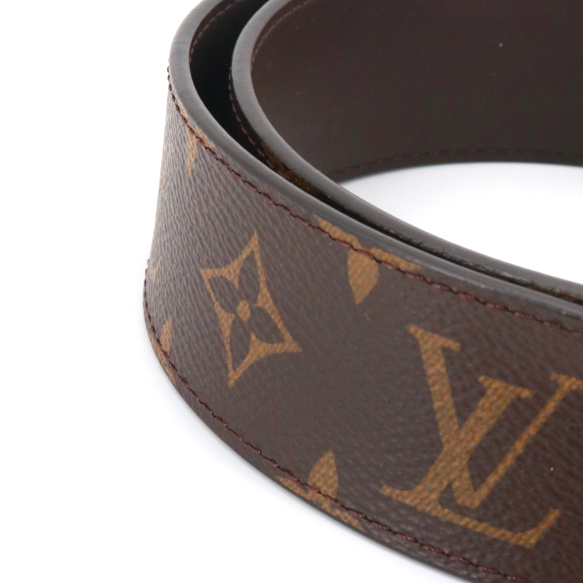 LOUIS VUITTON - Ceinture LV Initiales Louis Vuitton en toile monogrammée (T90)