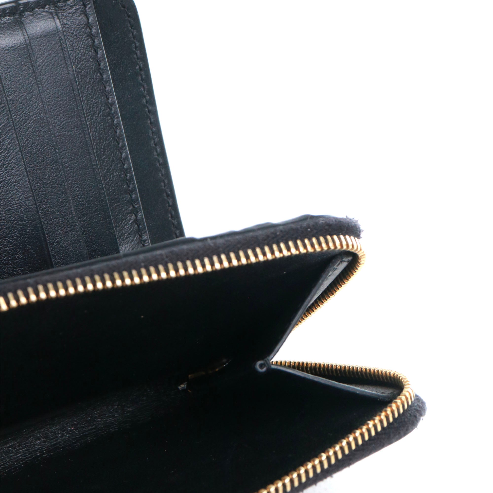 SAINT LAURENT - Portefeuille Etoile Saint Laurent en cuir noir