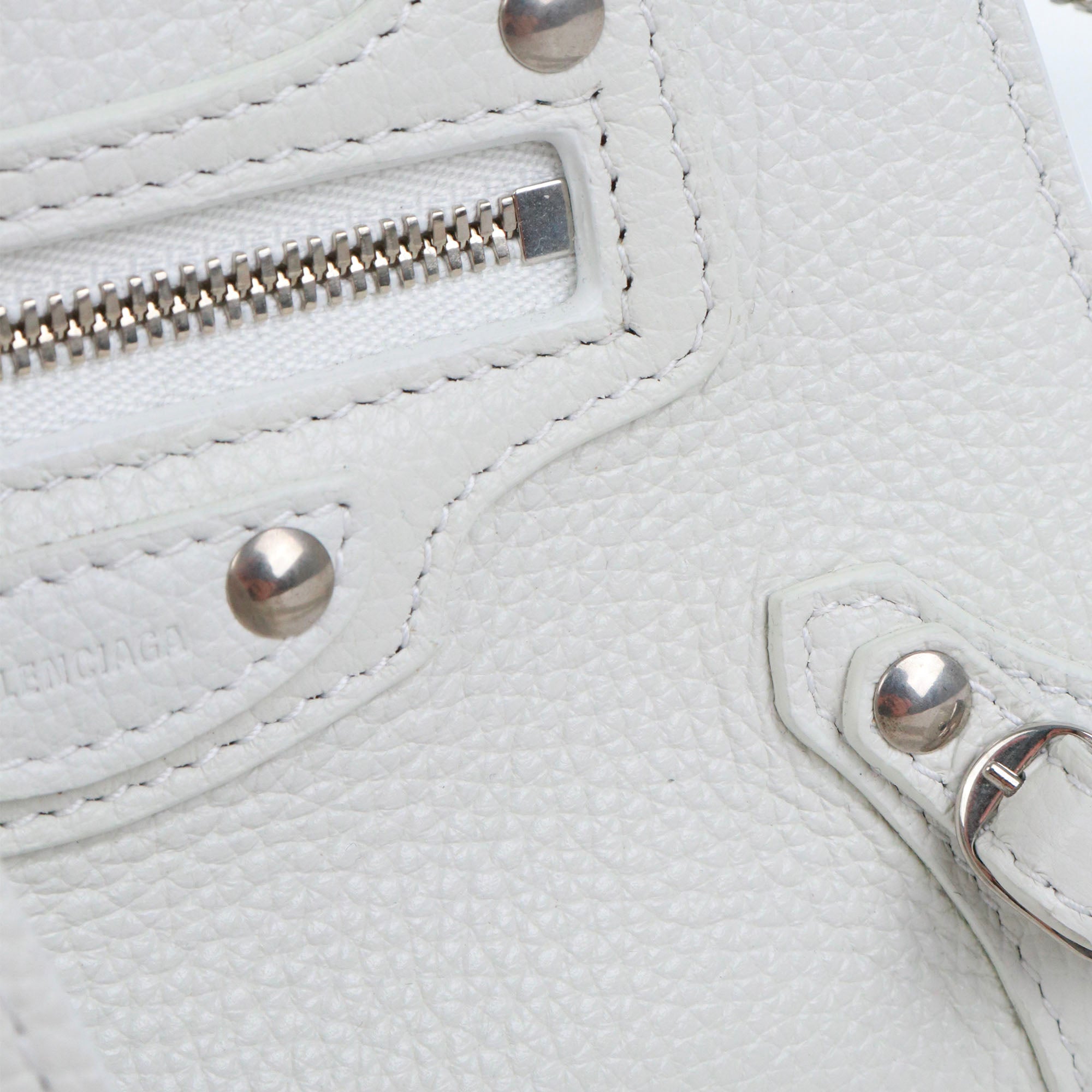 BALENCIAGA - Neo Classic mini shoulder bag in brown crocodile-embossed leather