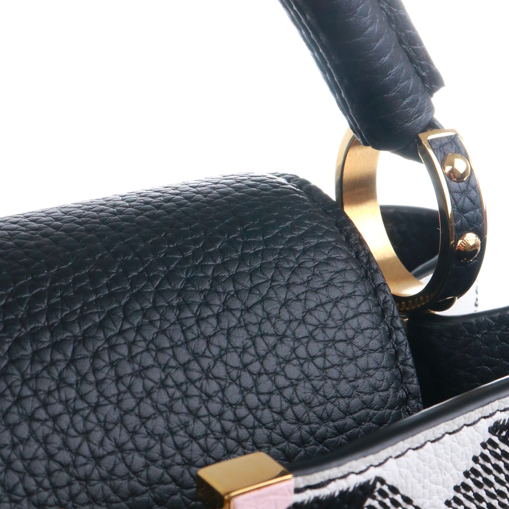 LOUIS VUITTON - Sac à main Capucines BB imprimé Vichy en cuir taurillon
