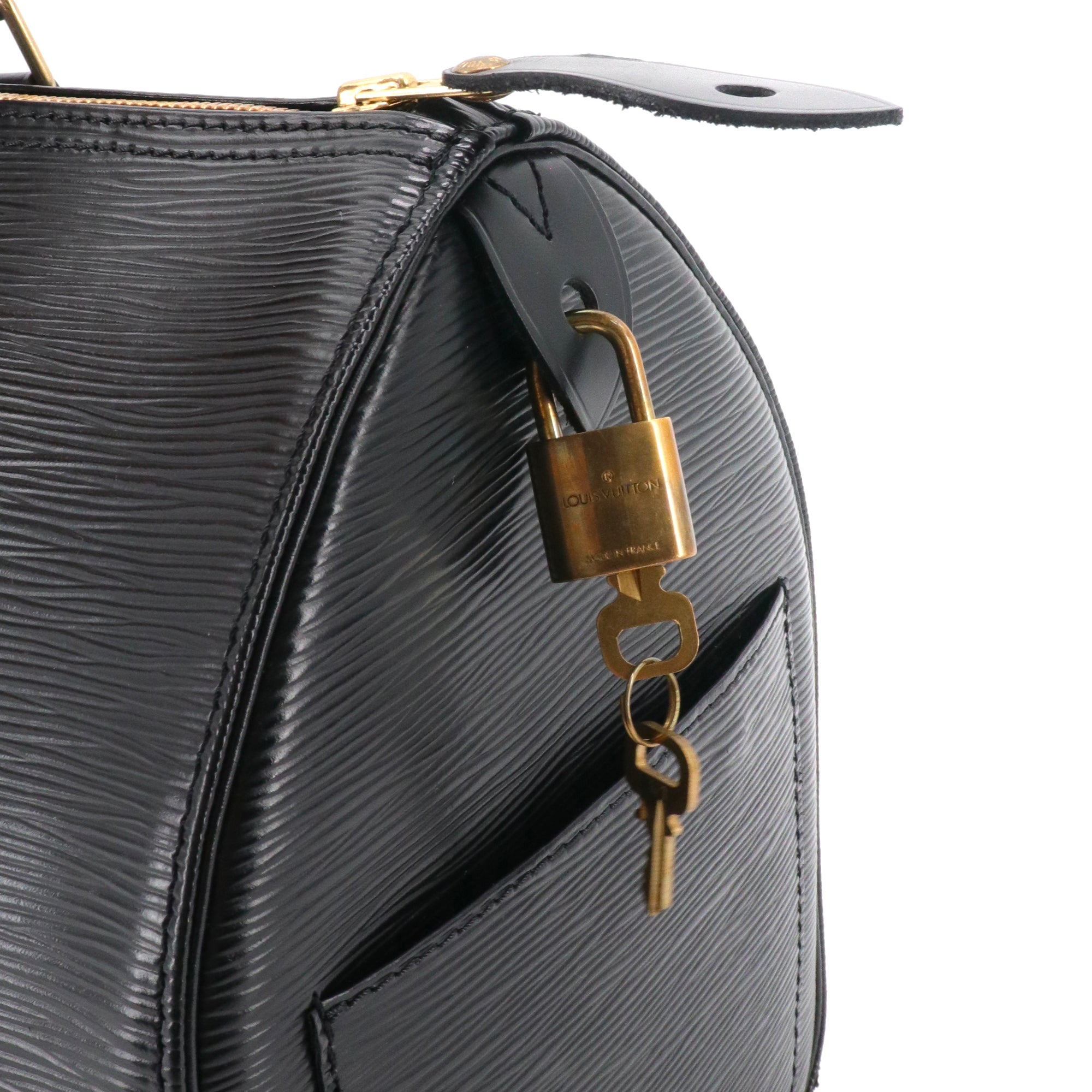 LOUIS VUITTON - Sac à main Speedy 35 Louis Vuitton en cuir épi noir