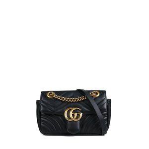 GUCCI - GG Marmont Small Size shoulder bag in black leather