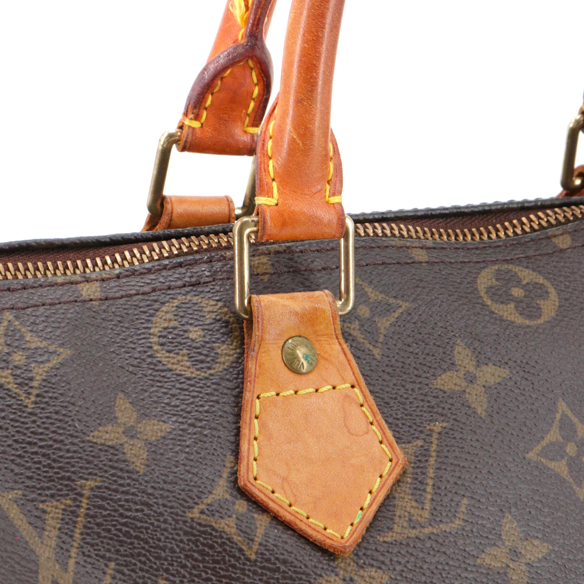 LOUIS VUITTON - Sac à main Speedy 30 Louis Vuitton en toile monogrammée