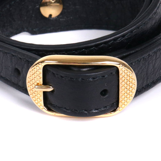 BALENCIAGA - Bracelet Triple Tour Work Balenciaga en cuir noir (XS)