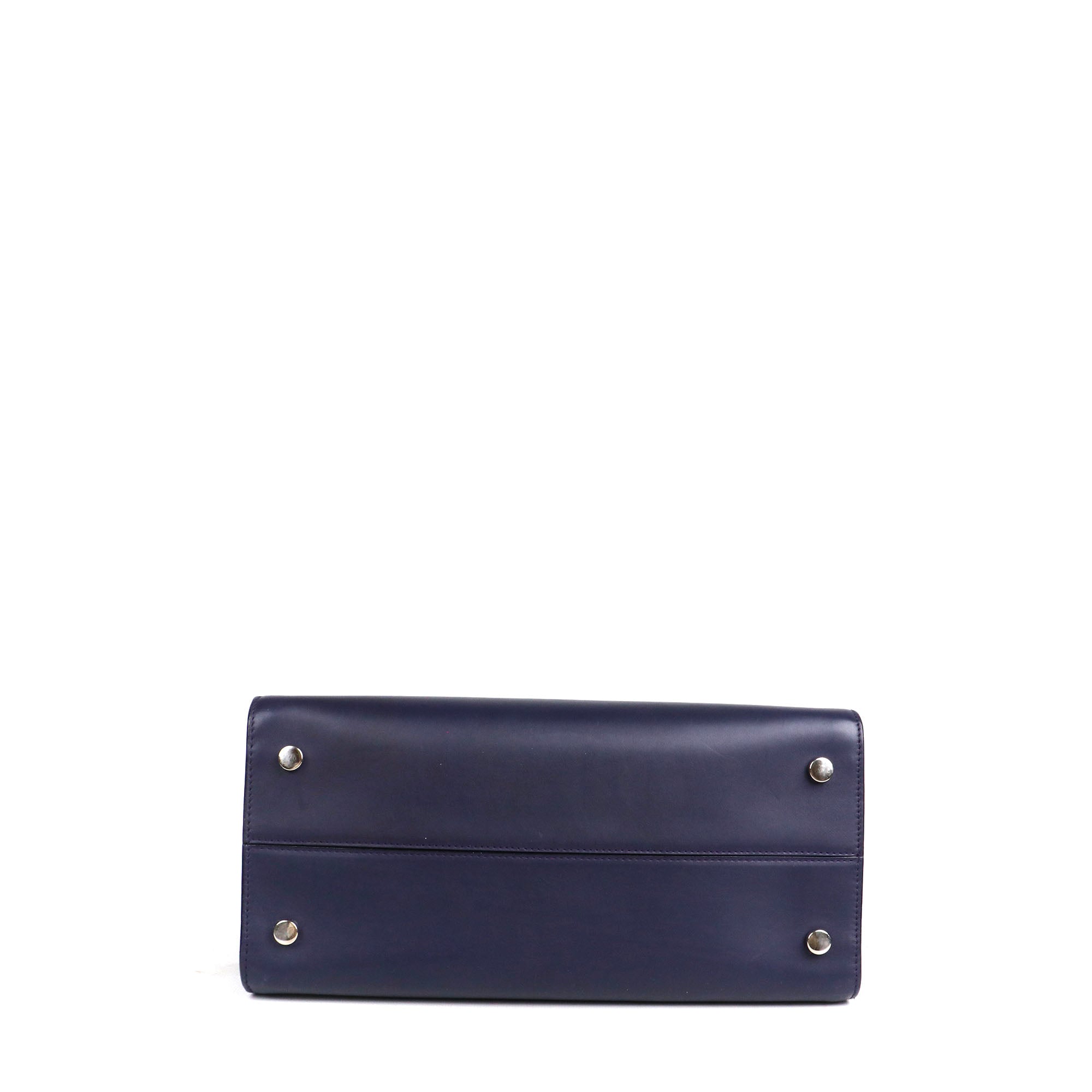 DIOR - Sac à main Diorever Dior en cuir lisse bleu marine