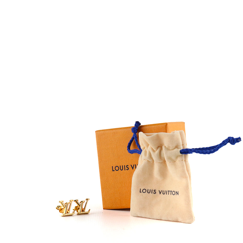 LOUIS VUITTON - Boucles d'oreilles LV Iconic dorées