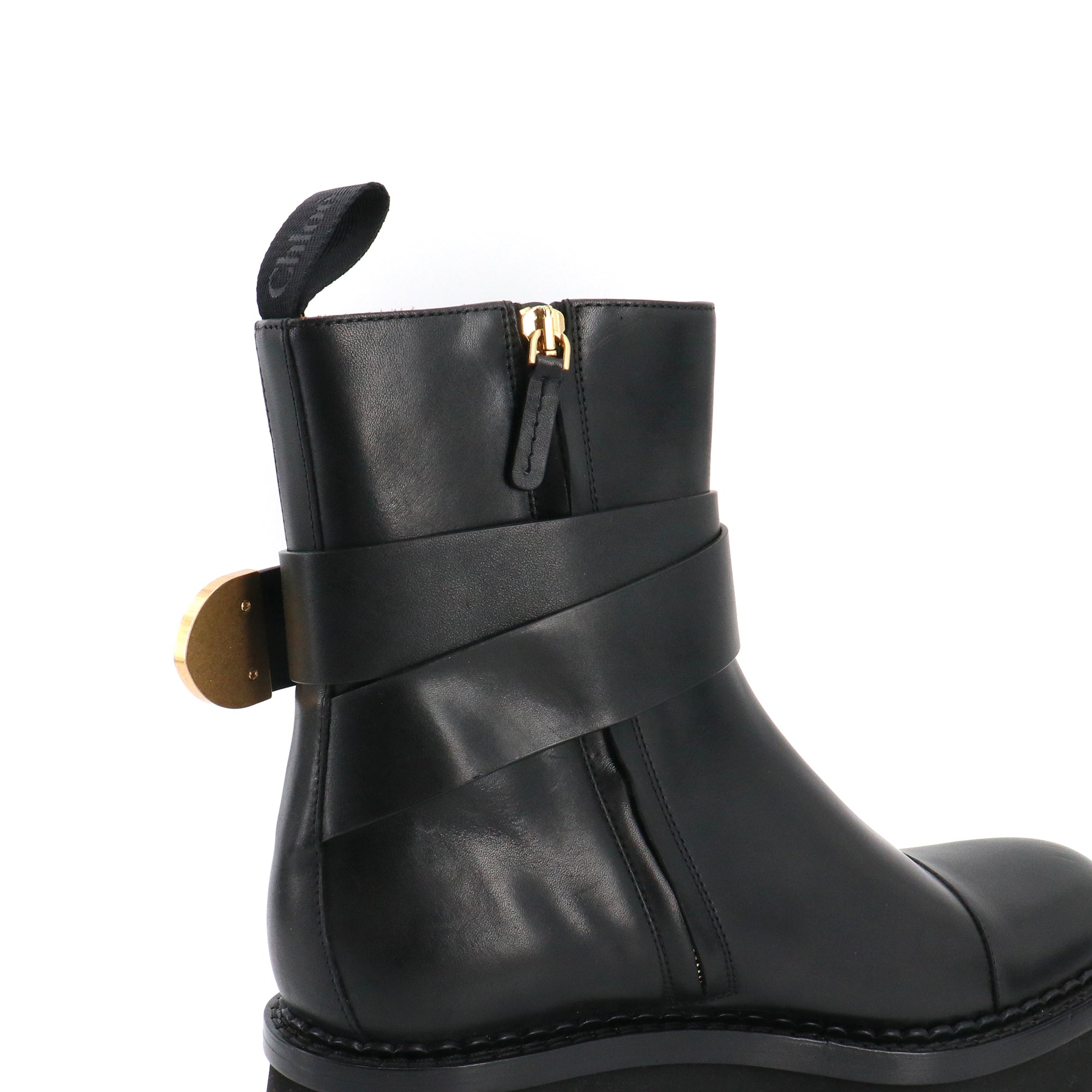 CHLOÉ - Bottines Owena Chloé en cuir noir (T40)