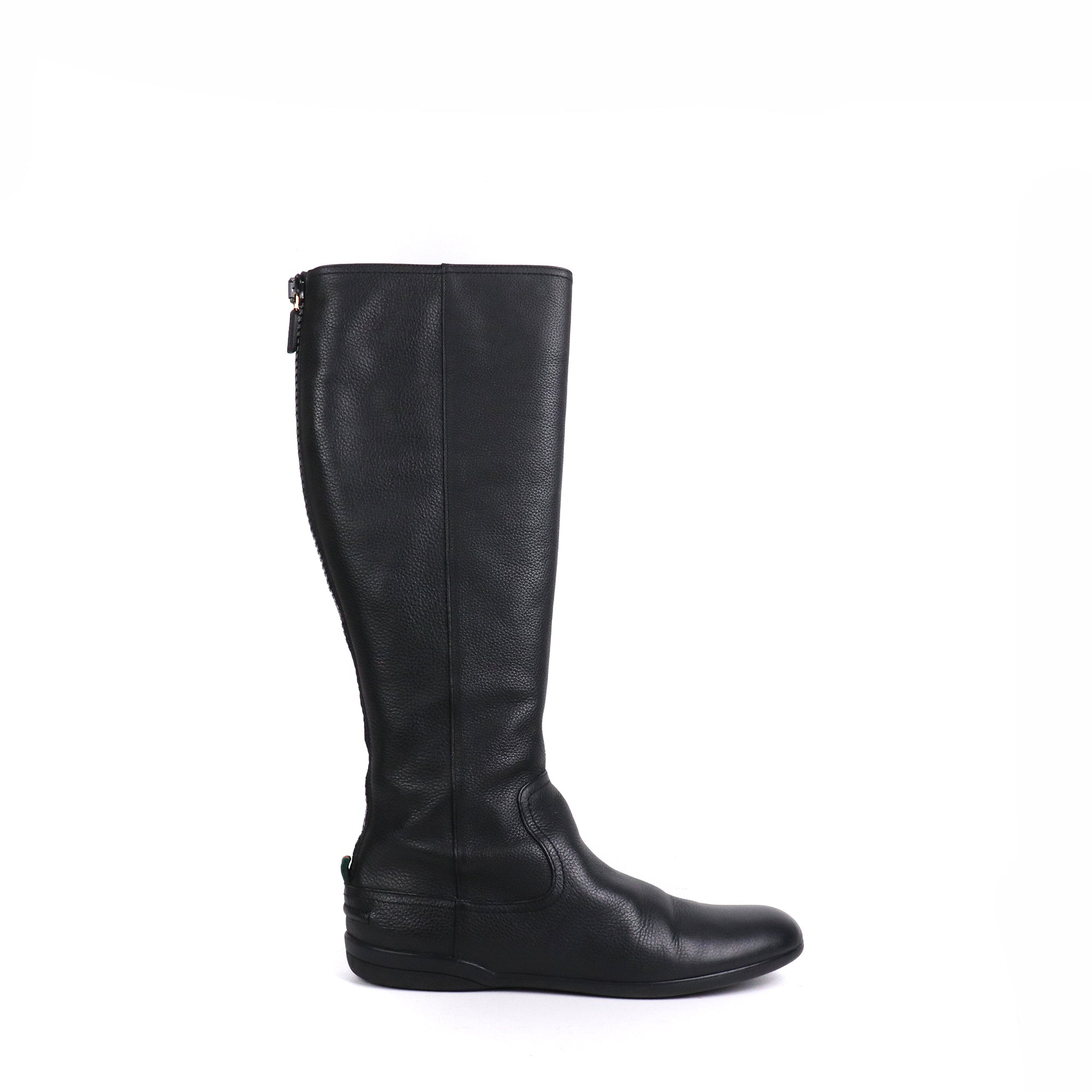 GUCCI - Bottes Gucci en cuir noir (T38,5)