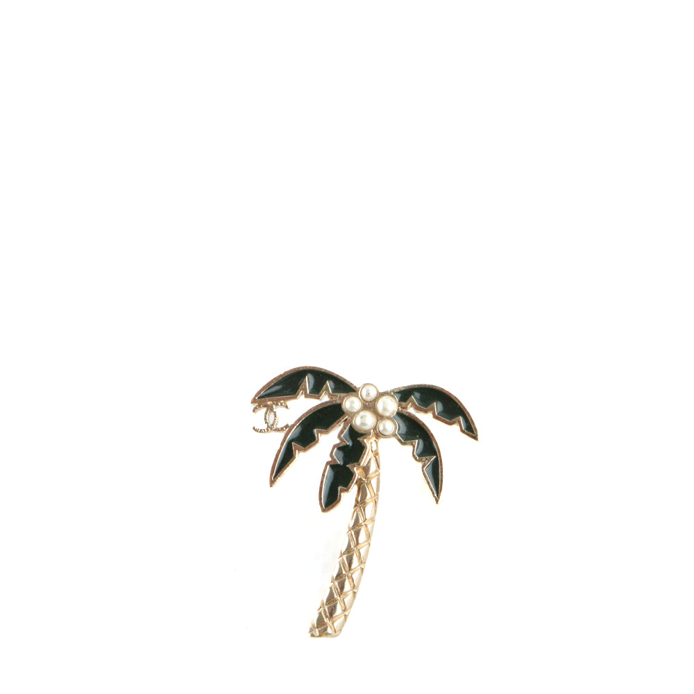 CHANEL - Broche Coco Cuba Palmiers pins