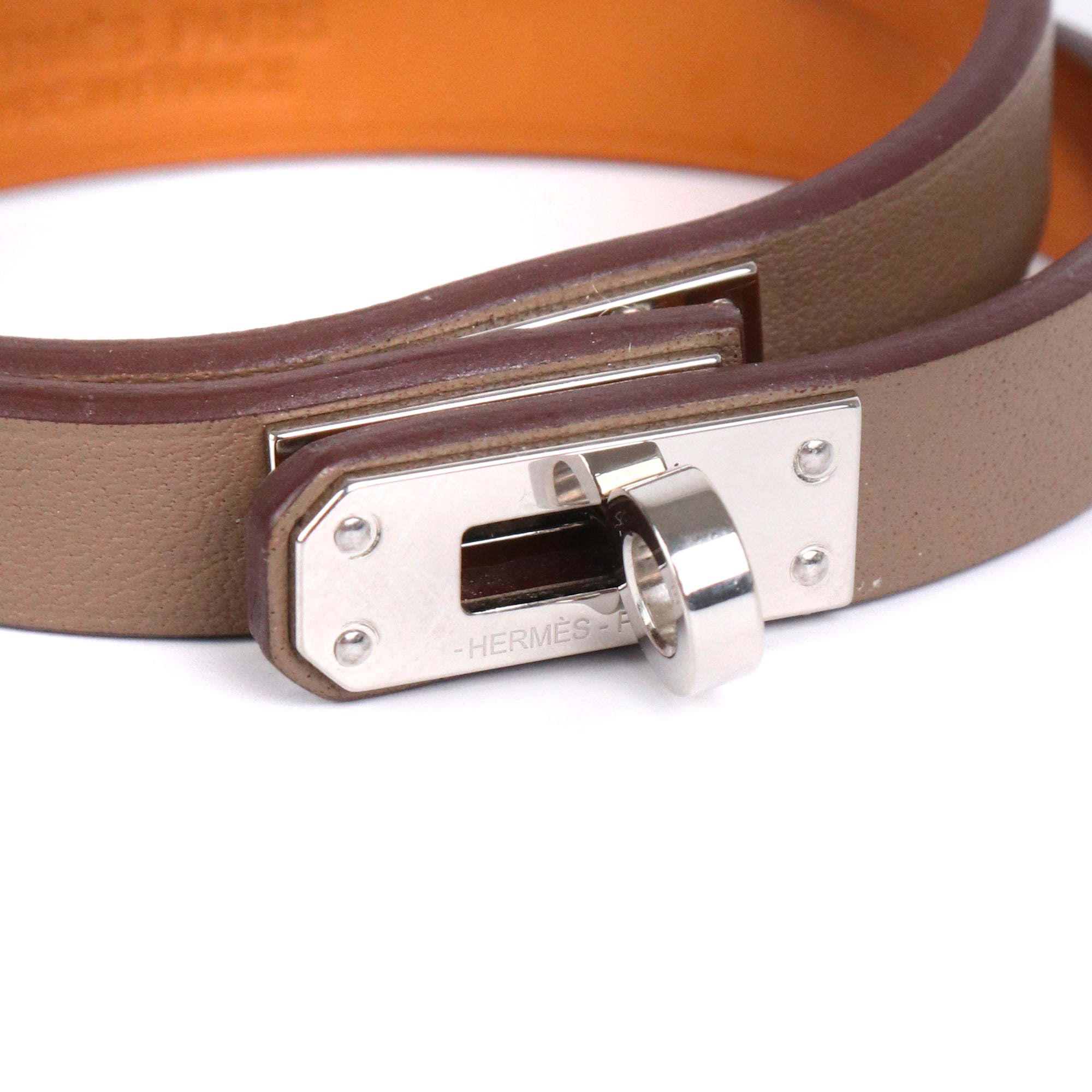 HERMÈS - Orange Clic H bracelet