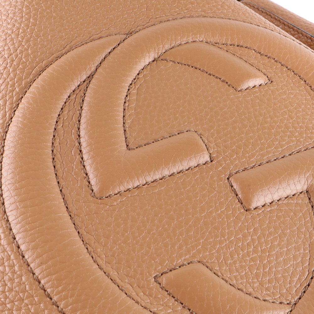 GUCCI - Soho tote bag in brown grained leather 