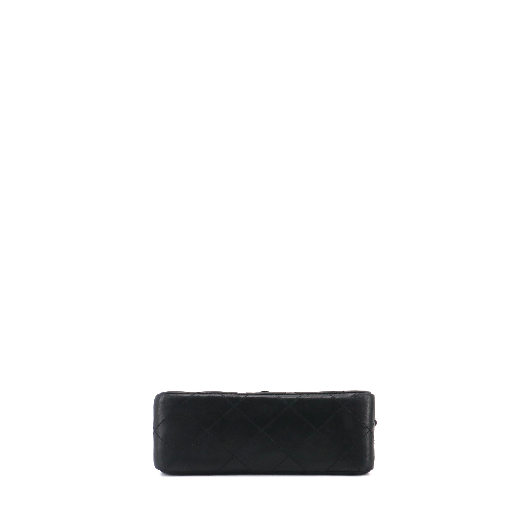 CHANEL - Chanel Timeless Mini Square shoulder bag in vintage black leather