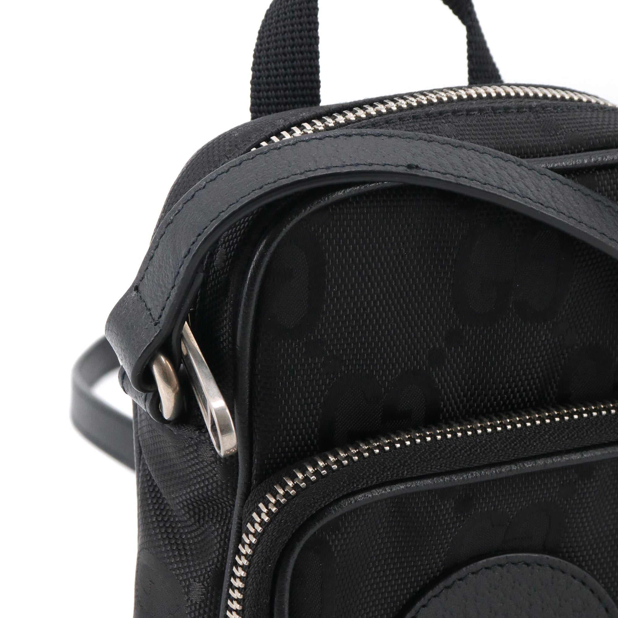 GUCCI - Sac à bandoulière Off The Grid Mini Gucci en cuir toile monogrammée noire