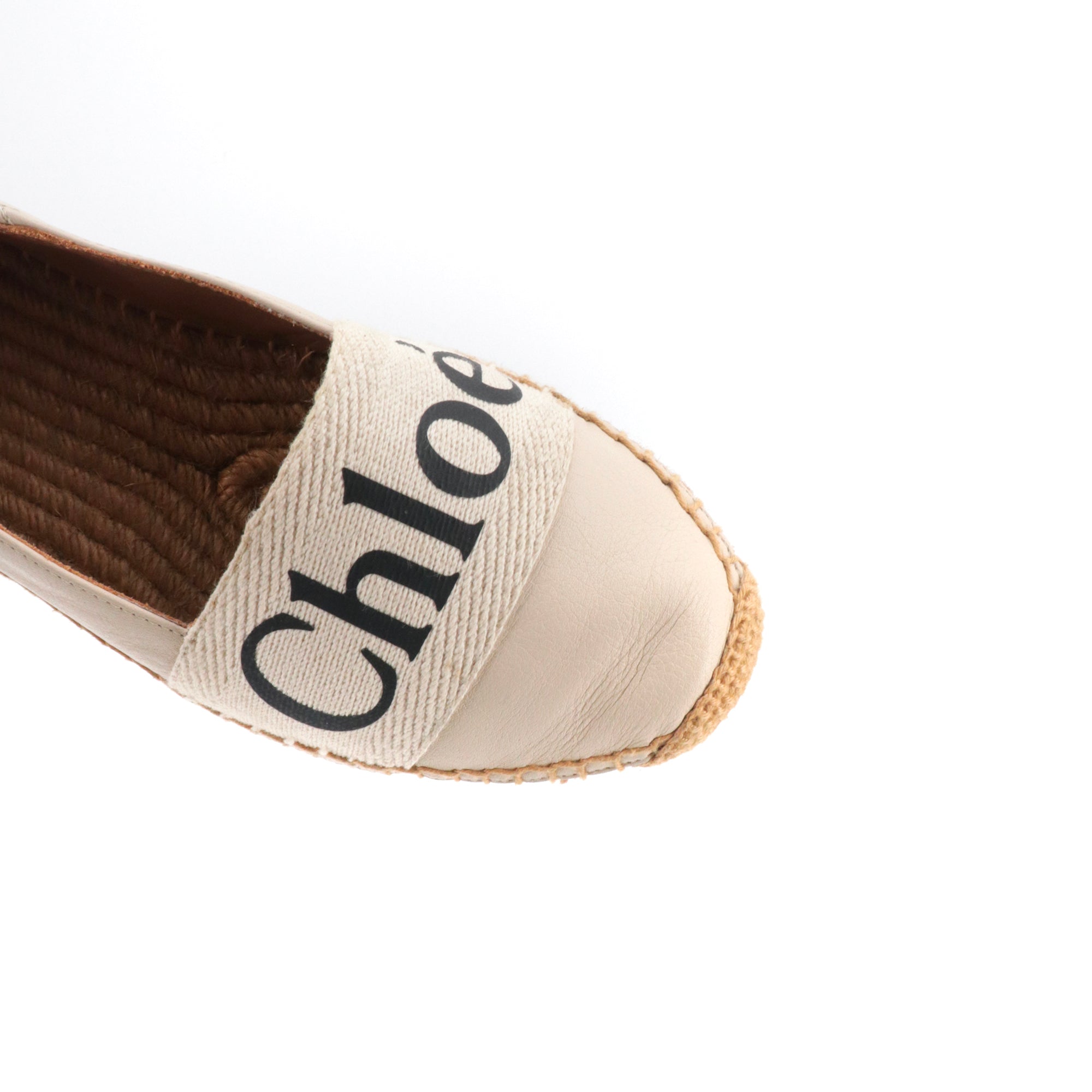 CHLOÉ - Espadrilles Woody PIIA Chloé en cuir beige (T35)
