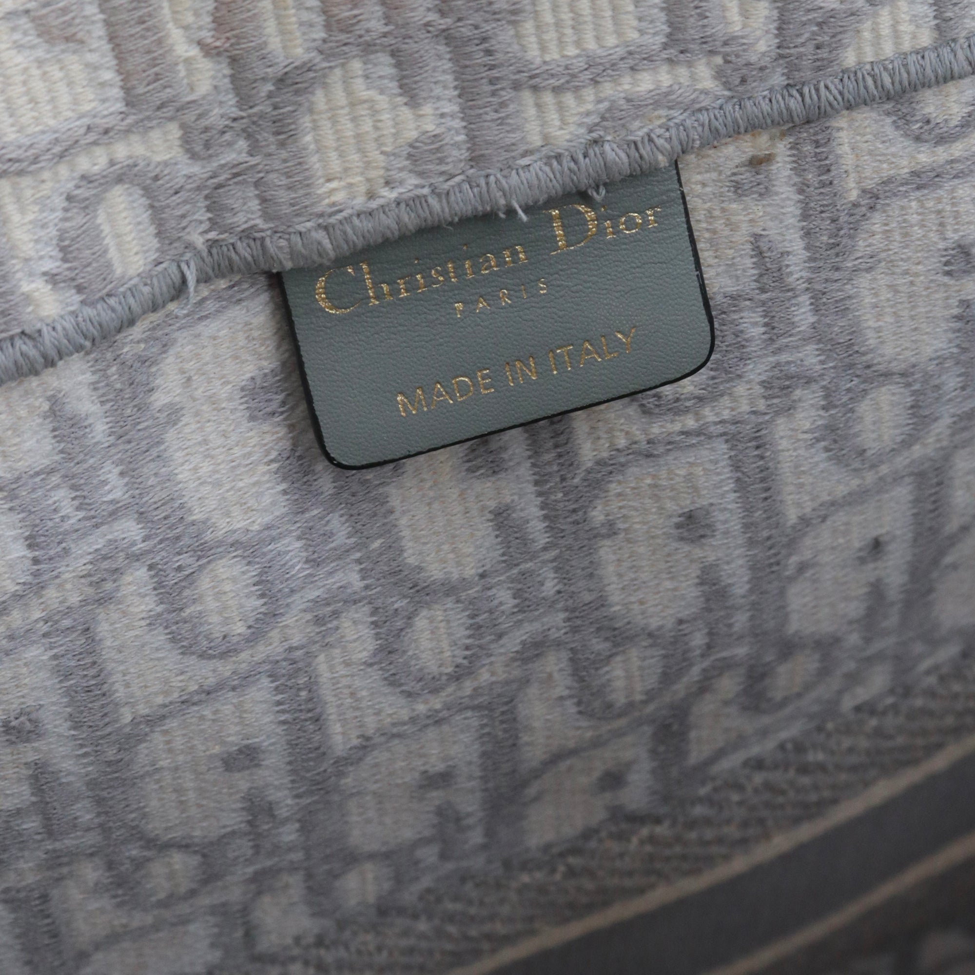 DIOR - Dior Book Tote Medium shopping bag in gray toile de jouy