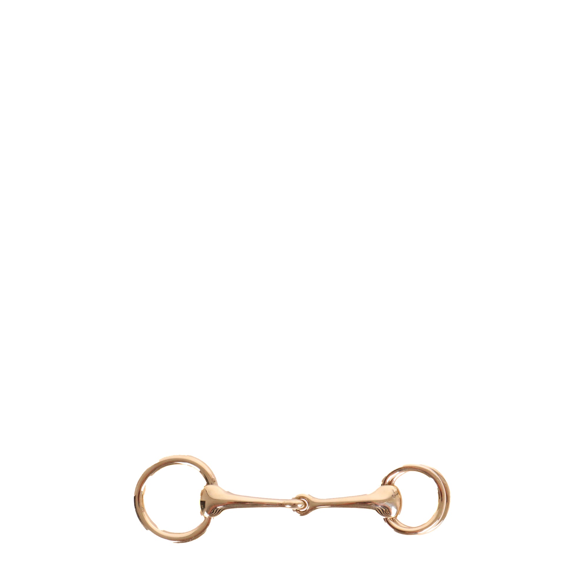 HERMÈS - Anneau de foulard Mors Hermès en métal champagne