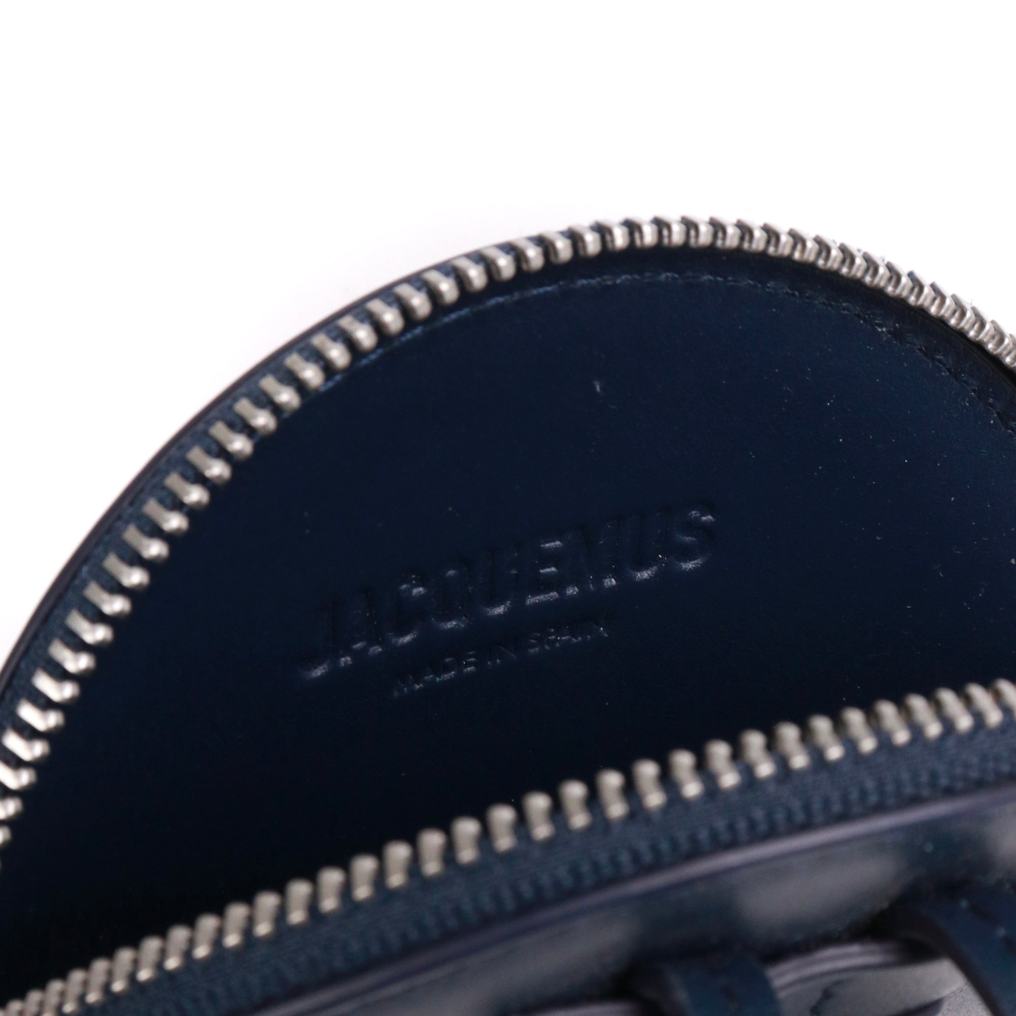 JACQUEMUS - Le Pitchou Jacquemus coin purse in smooth navy blue leather