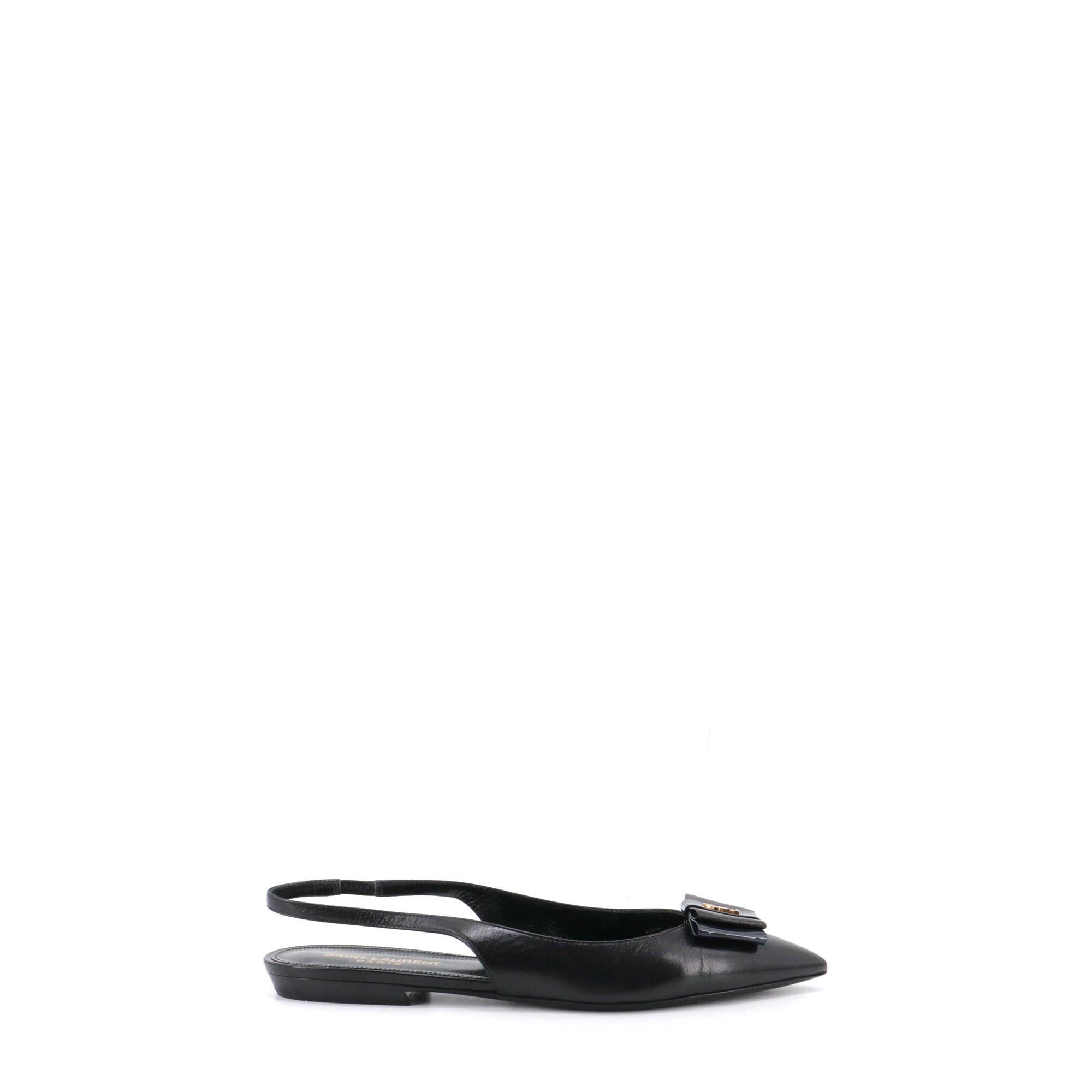 SAINT LAURENT - Sandales Anaïs Saint Laurent en cuir noir (T37.5)