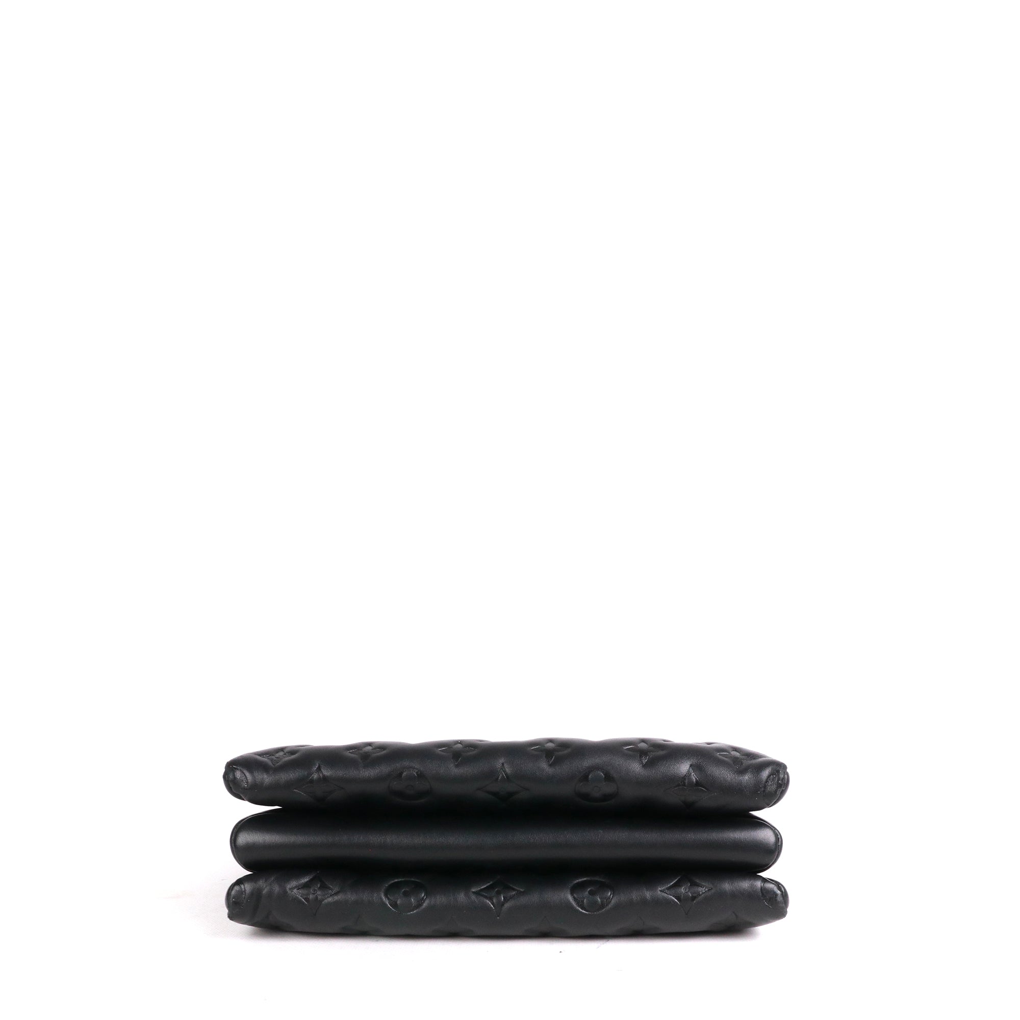 LOUIS VUITTON - Sac à bandoulière Coussin PM en cuir matelassé noir