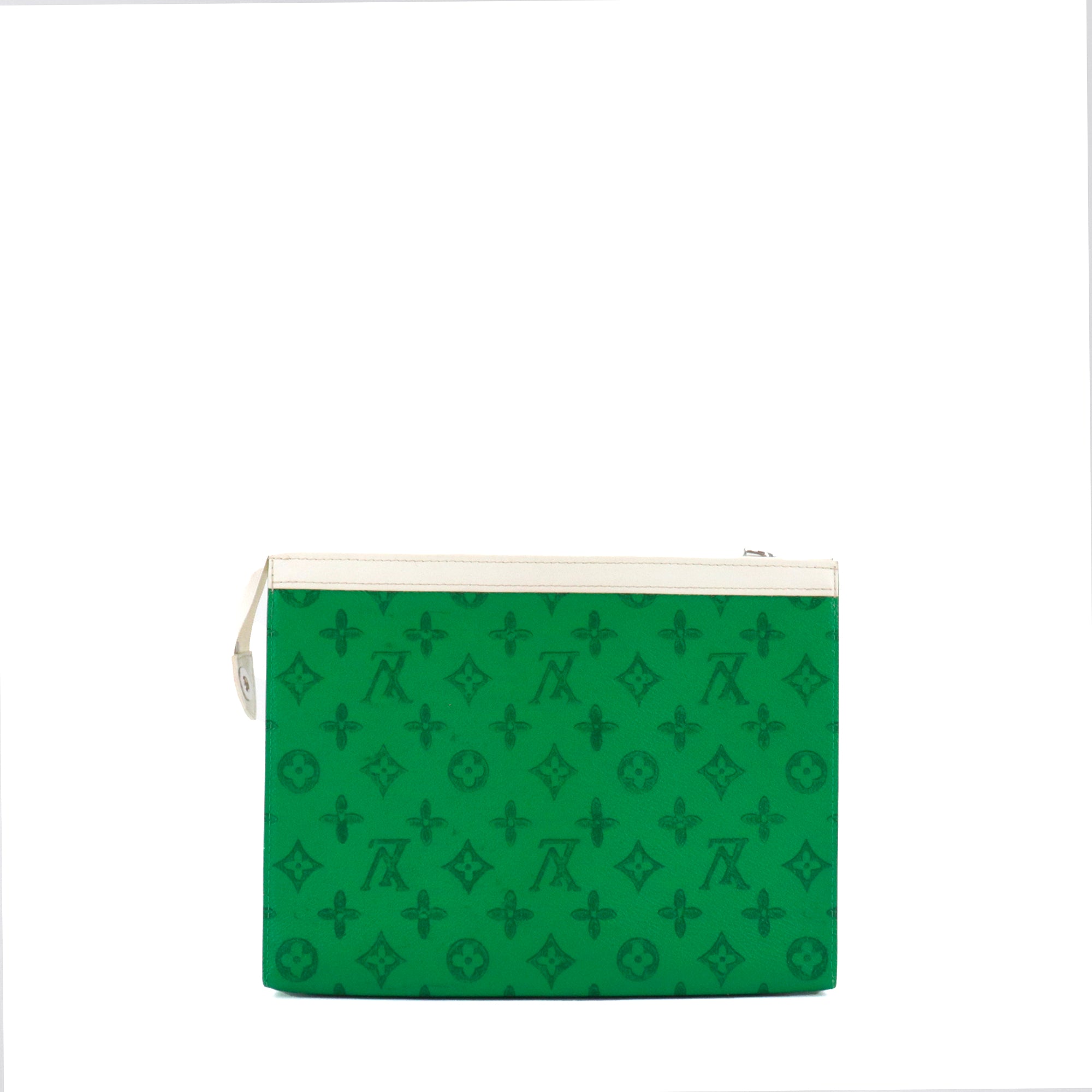 LOUIS VUITTON - Louis Vuitton MM Everyday Travel Pouch in green monogrammed canvas