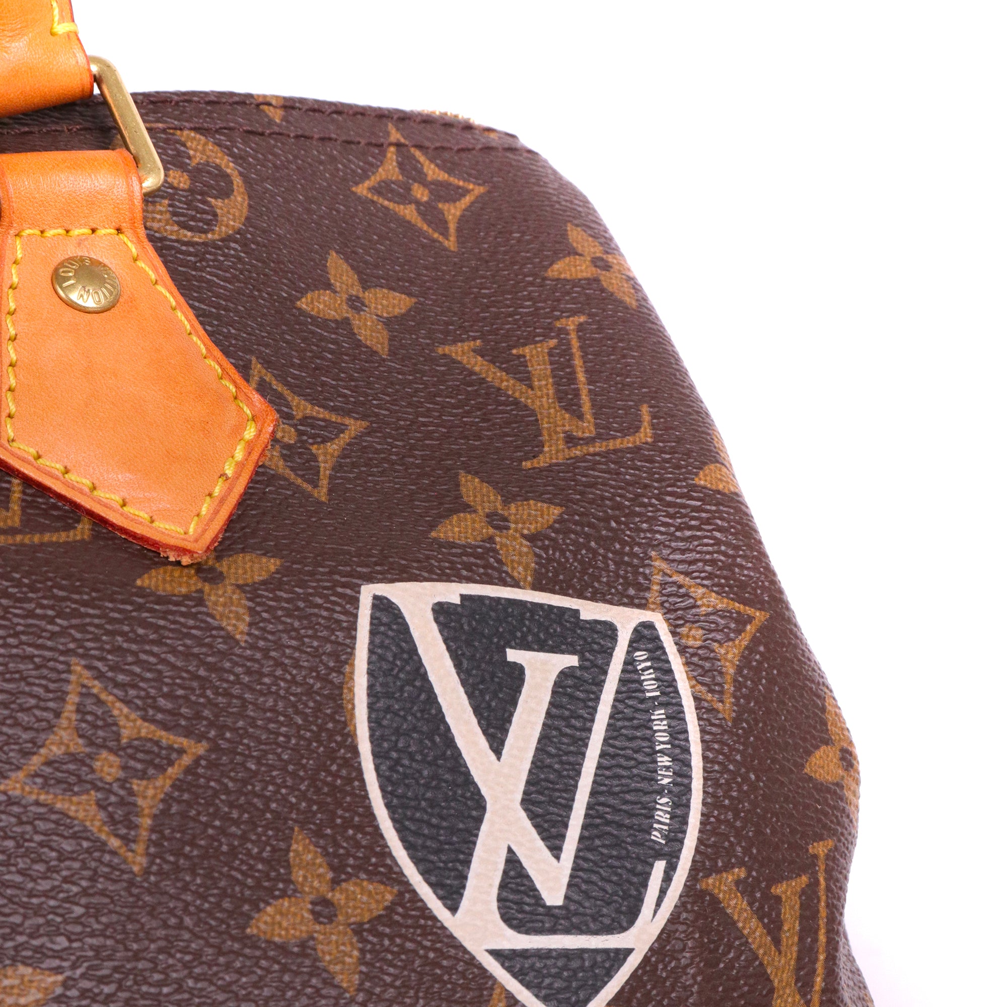 LOUIS VUITTON - Speedy 30 shoulder strap Damier Ebony