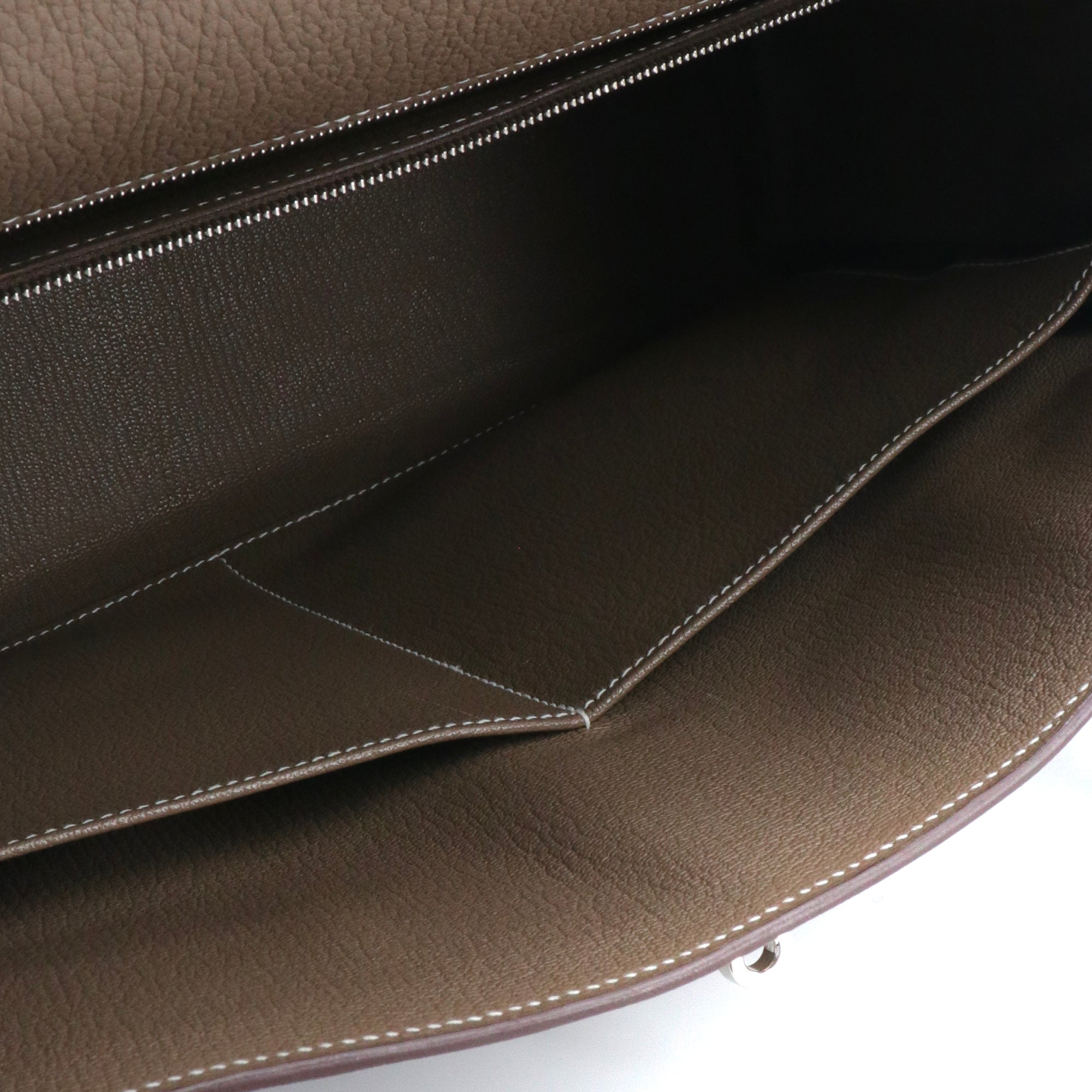 HERMÈS - Sac à main Kelly 35 Hermès en cuir togo étoupe