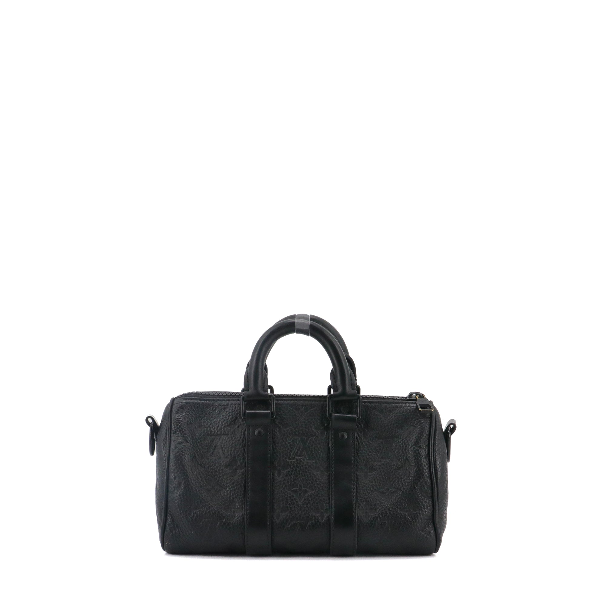 LOUIS VUITTON - Sac de bandoulière Keepall XS Louis Vuitton en cuir empreinte noir