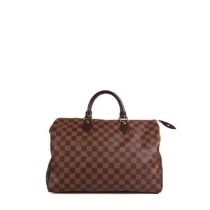 LOUIS VUITTON - Louis Vuitton Speedy 35 shoulder bag in Damier Ébène canvas