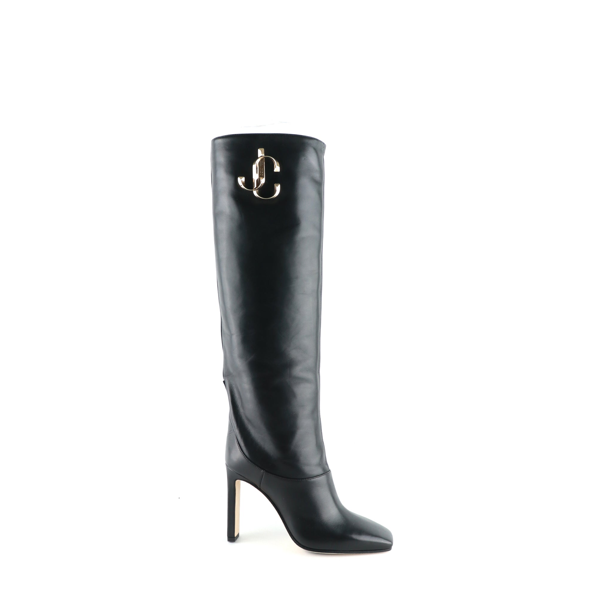 JIMMY CHOO - Bottes Mahesa en cuir noir (T35)