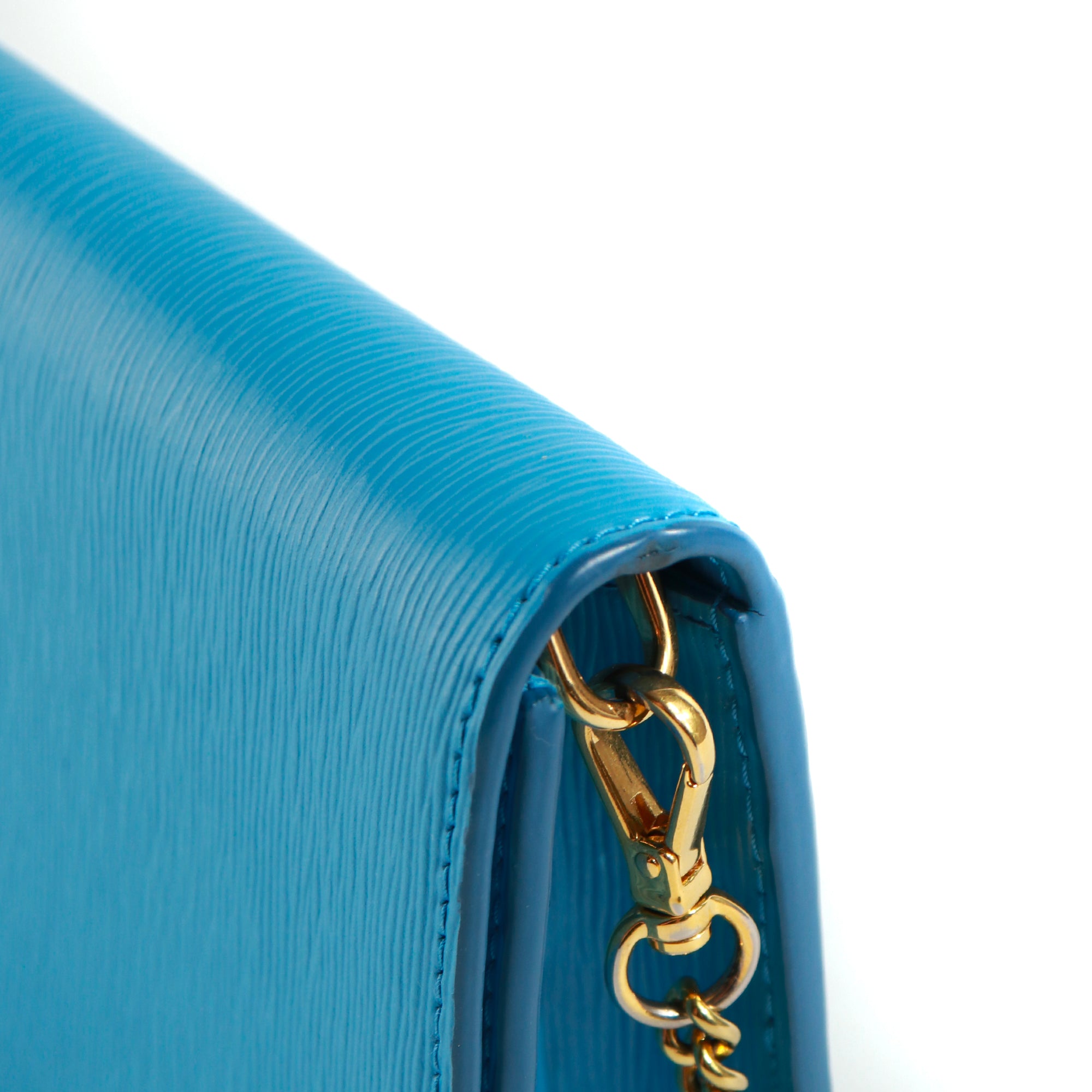 PRADA - Blue leather shoulder bag