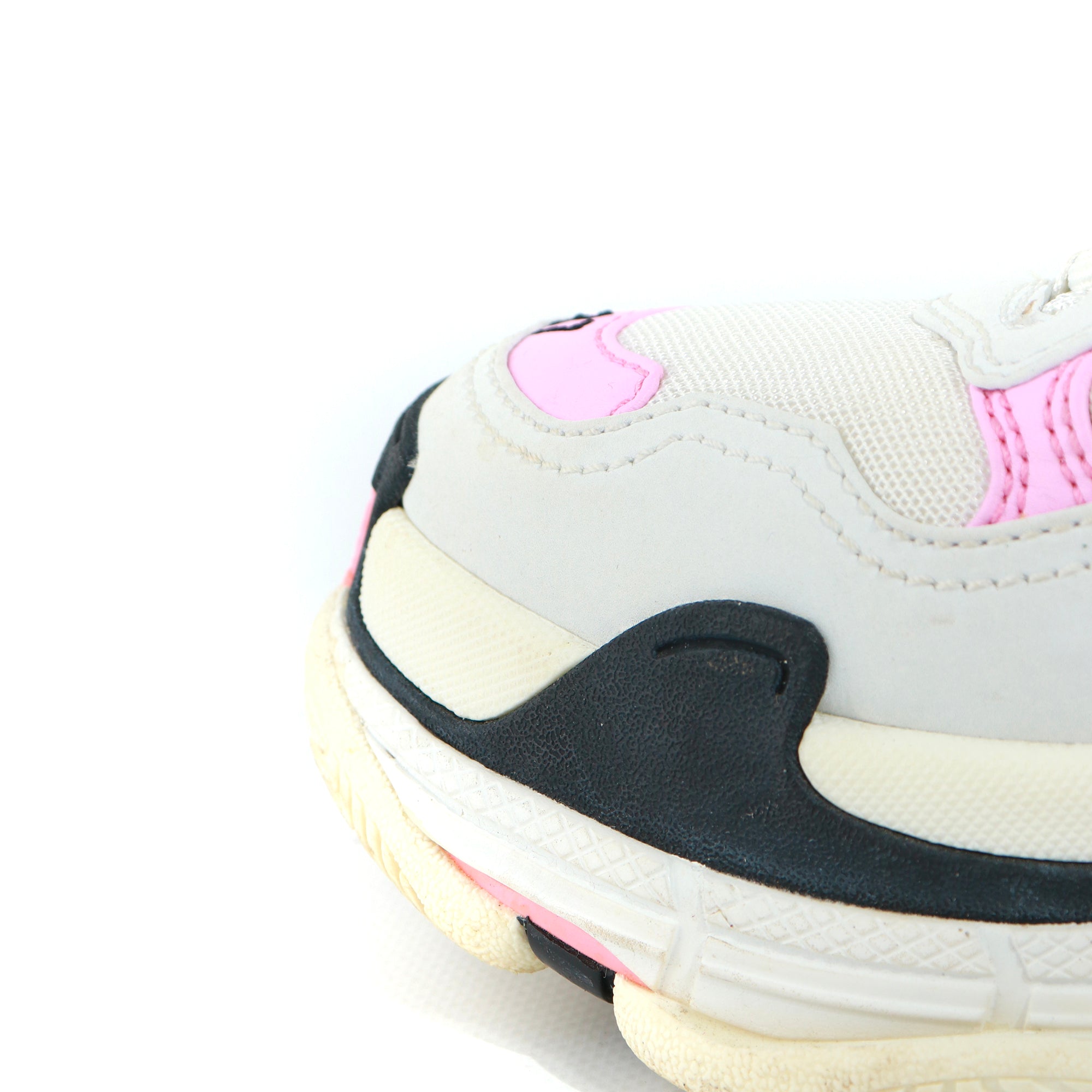 BALENCIAGA - White and pink Triple S sneakers (T37)