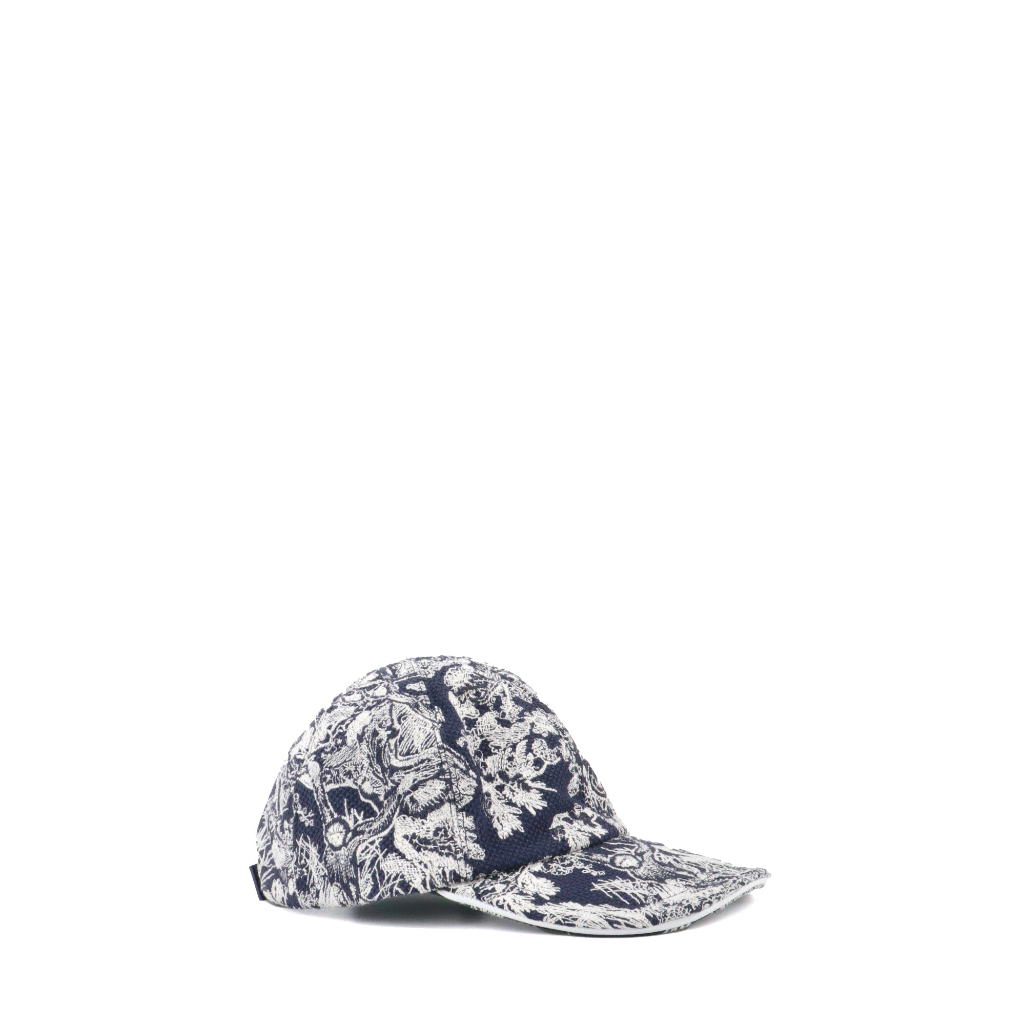 DIOR - Dior D-Player cap in navy blue toile de jouy (T58)