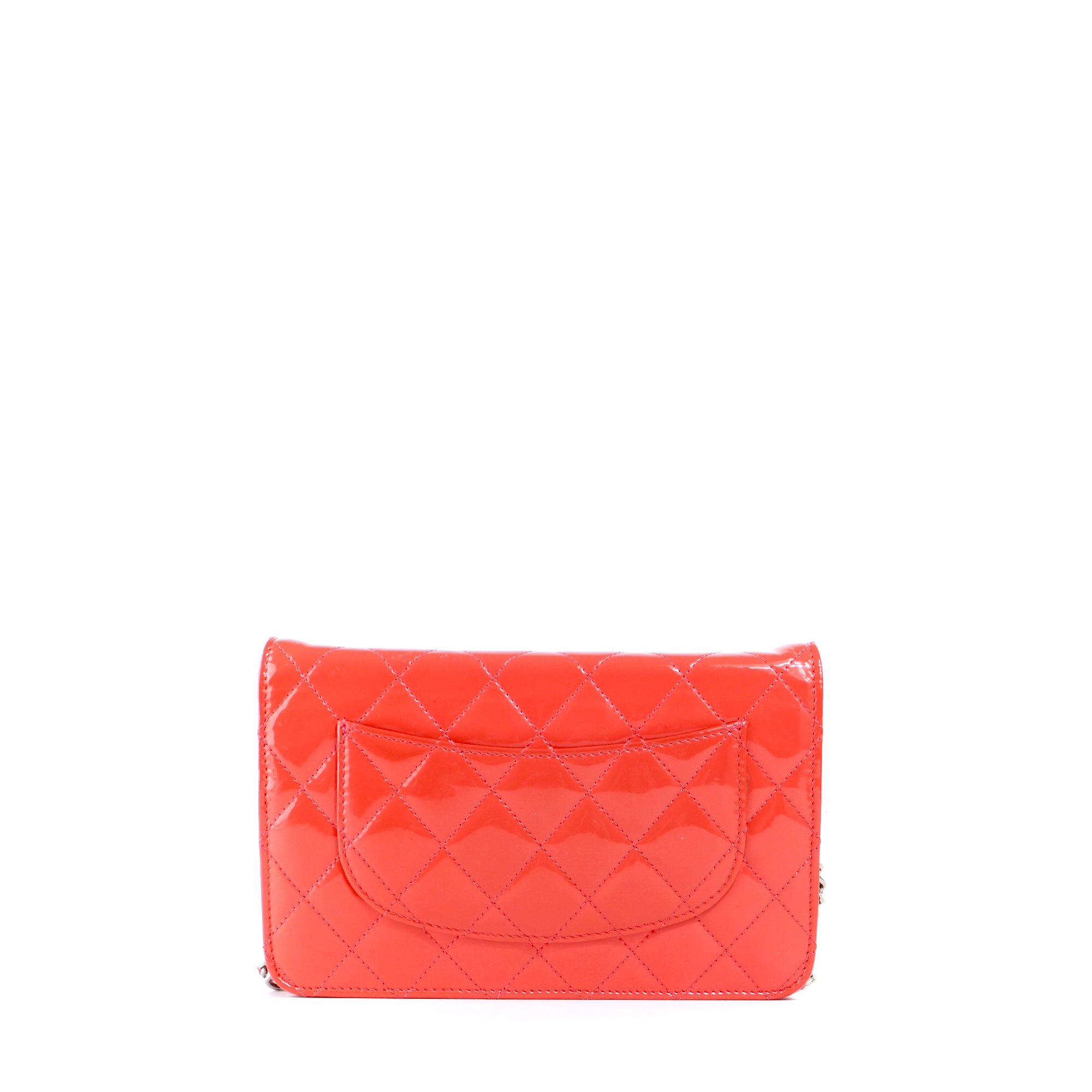 CHANEL - Sac Wallet On Chain Timeless en cuir verni rose