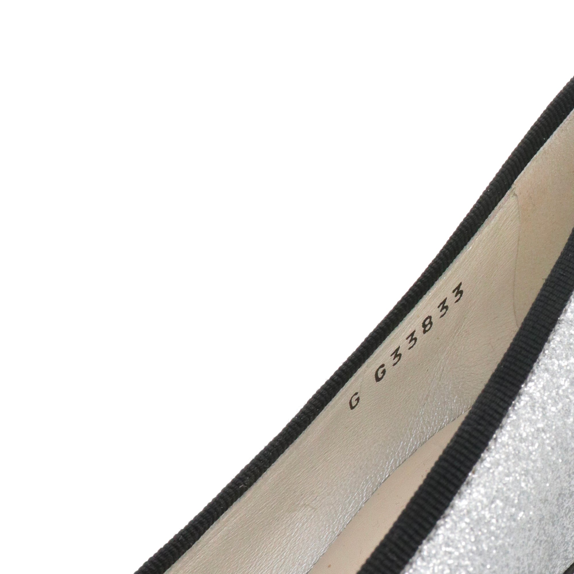 CHANEL - Chanel silver sequined ballerinas (T37)
