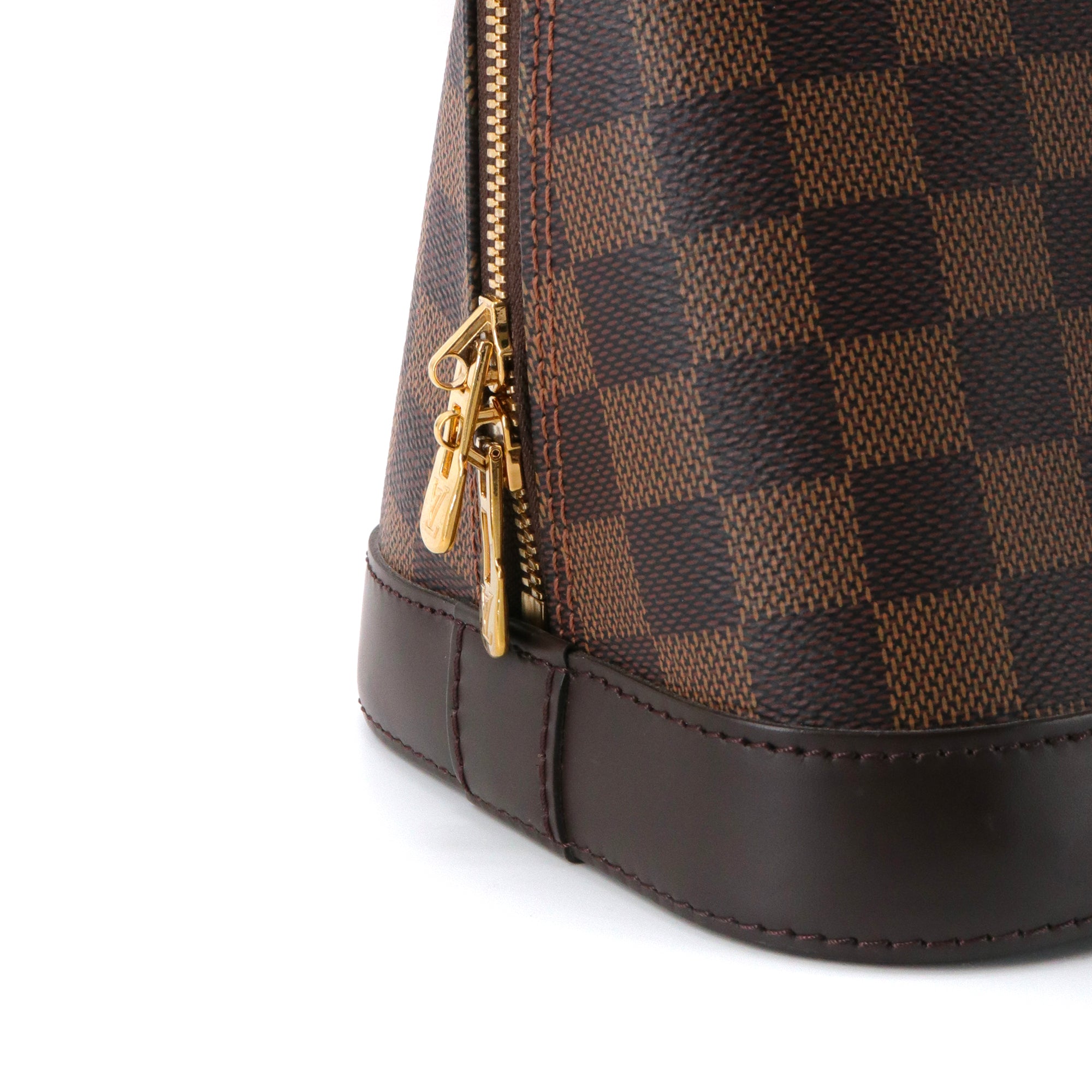 LOUIS VUITTON - Sac à main Alma PM Louis Vuitton en toile damier ébène