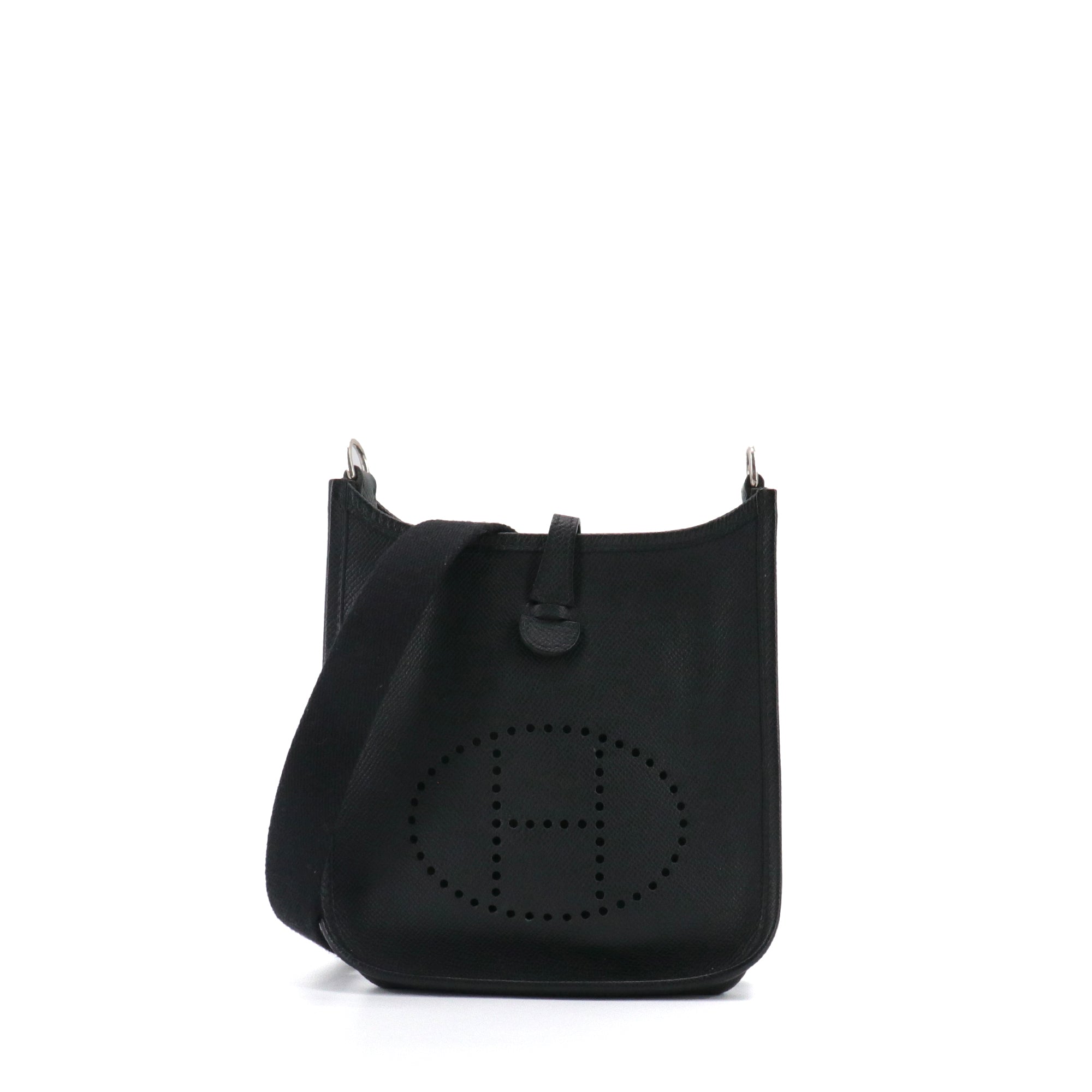HERMÈS - Sac à bandoulière Evelyne 16 Hermès en cuir epsom noir