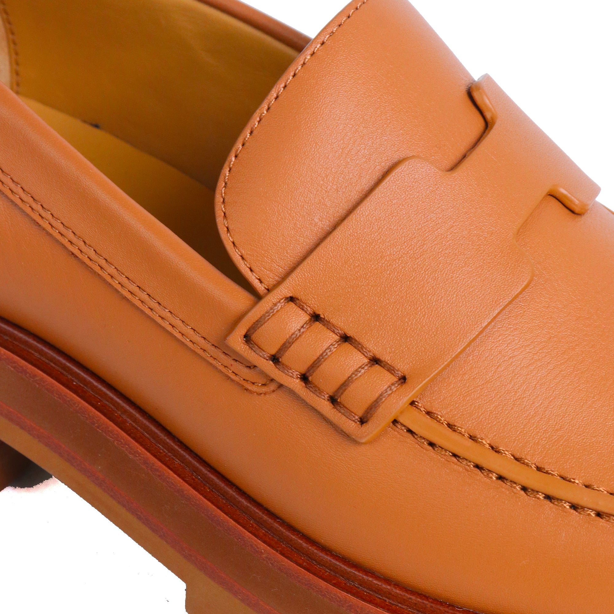 HERMÈS - Kennedy loafers in beige leather (T37.5)