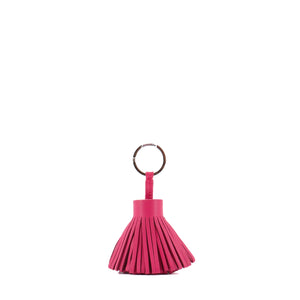 HERMÈS - Carmen Hermès key ring in fuchsia leather
