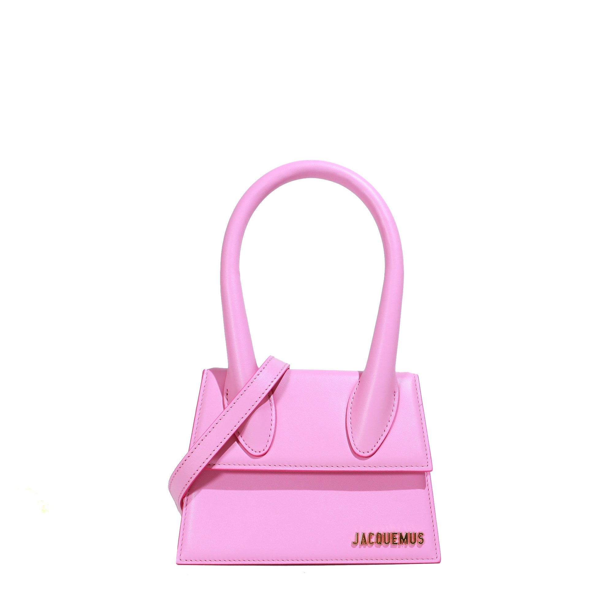 JACQUEMUS - Sac à bandoulière Chiquito Moyen en cuir rose pastel