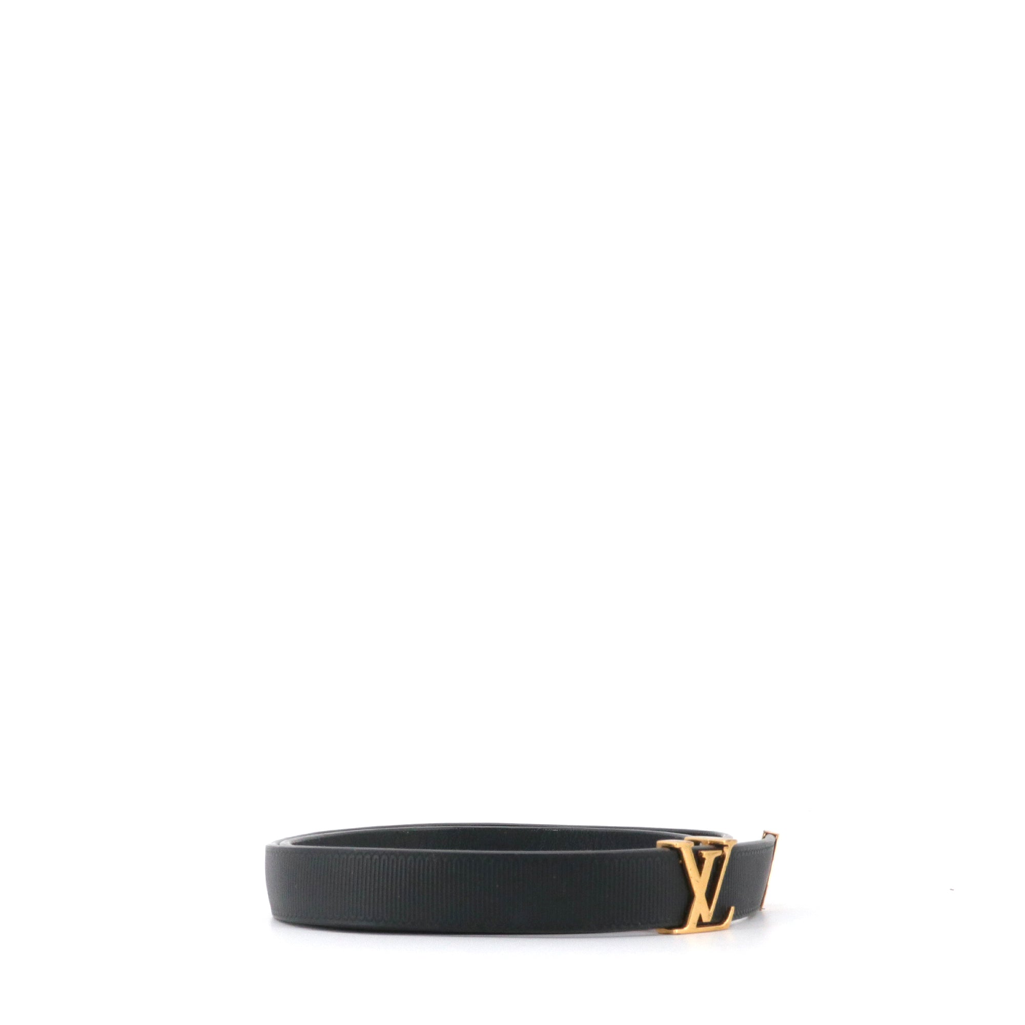 LOUIS VUITTON - Louis Vuitton Initials Belt in Black Leather (T75)