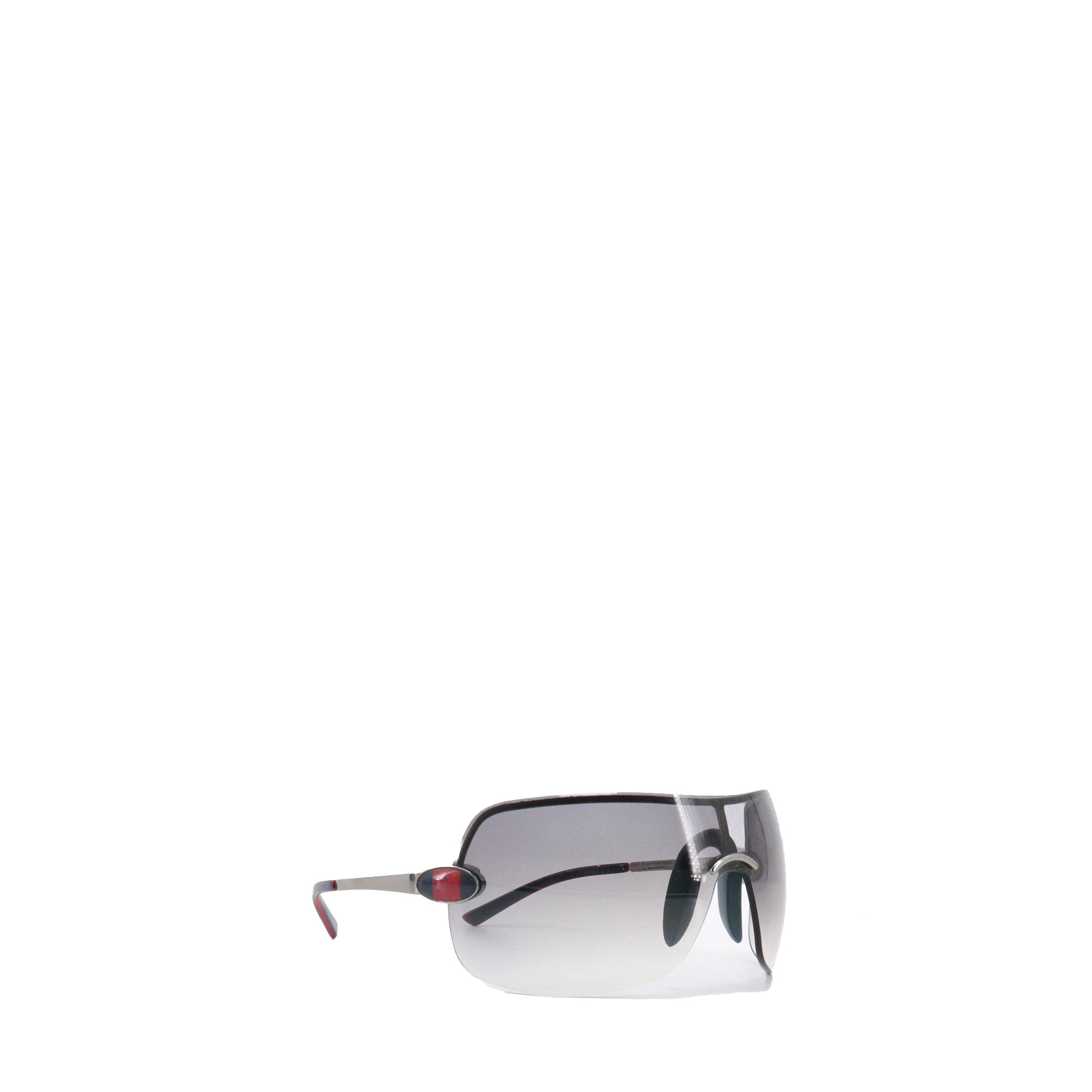 GUCCI - Lunettes de soleil Masque Gucci en métal gris