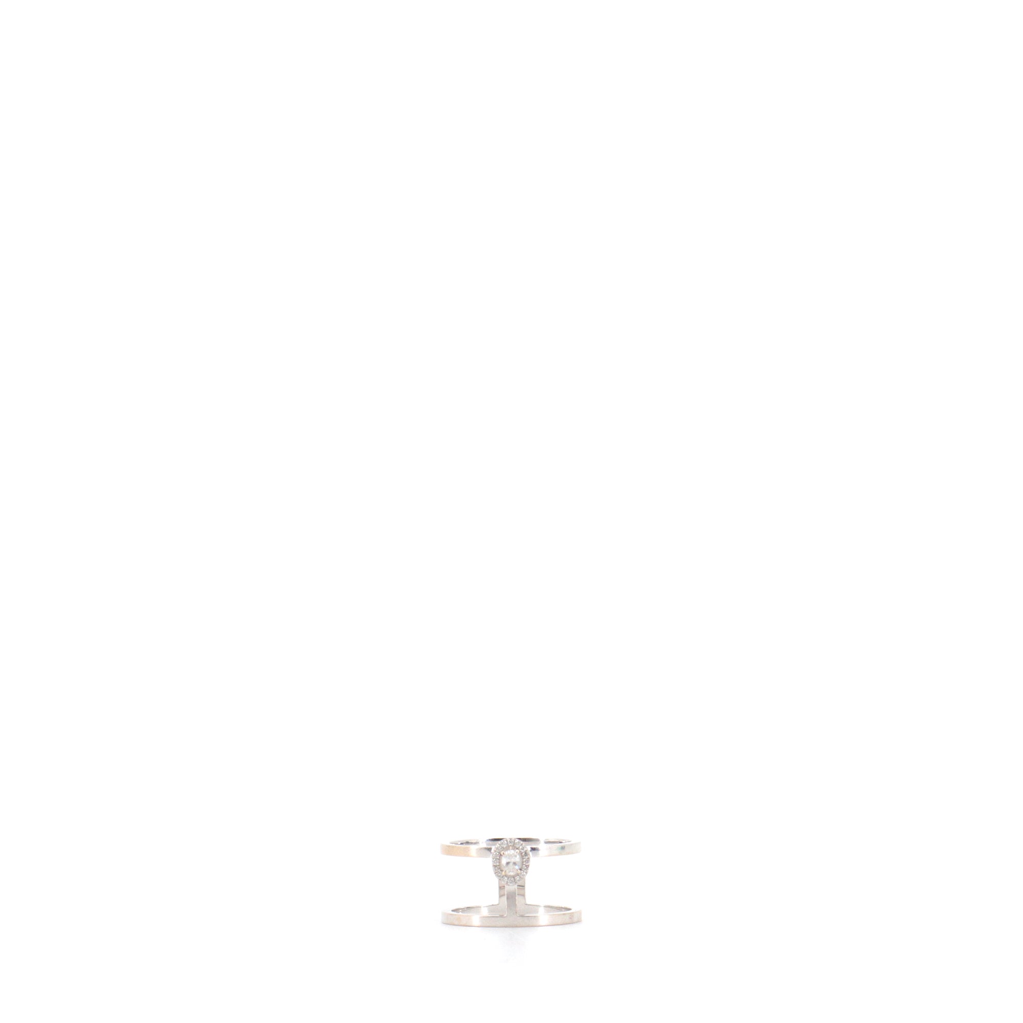 MESSIKA - Bague Glam'Azone Messika or blanc et diamants (T51)