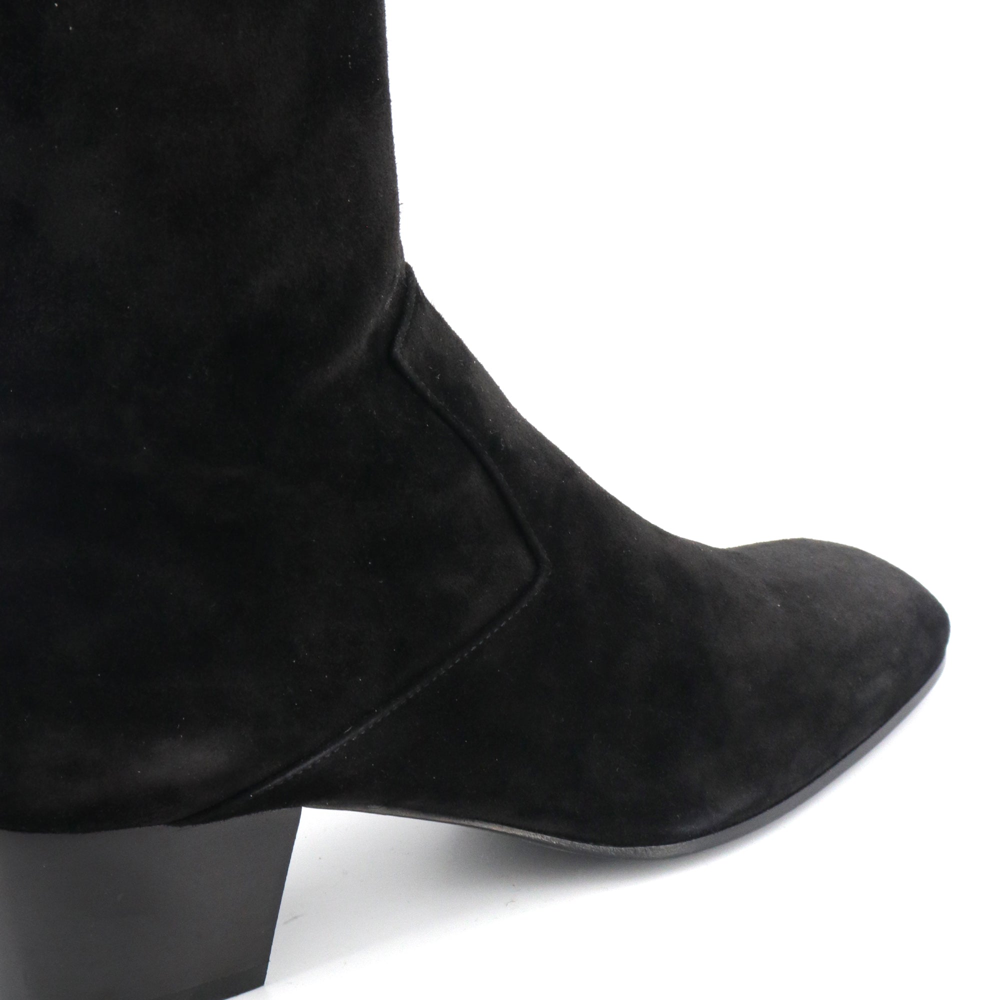 HERMES - Hermès Vesper boots in black suede (size 37)