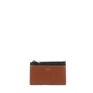 CELINE - Celine Zipped Card Holder in Leather and Triumph Canvas