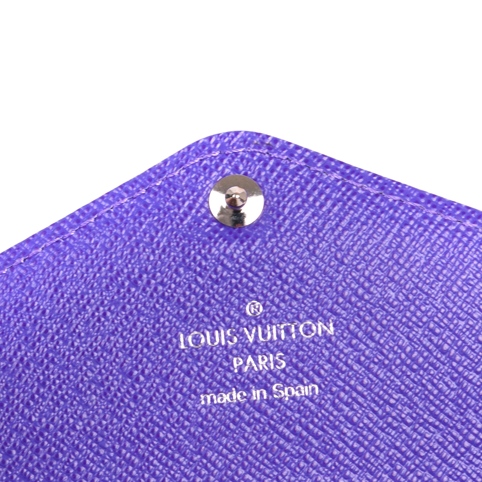 LOUIS VUITTON - Portefeuille Marie-Lou Louis Vuitton en toile monogrammée et cuir épi violet