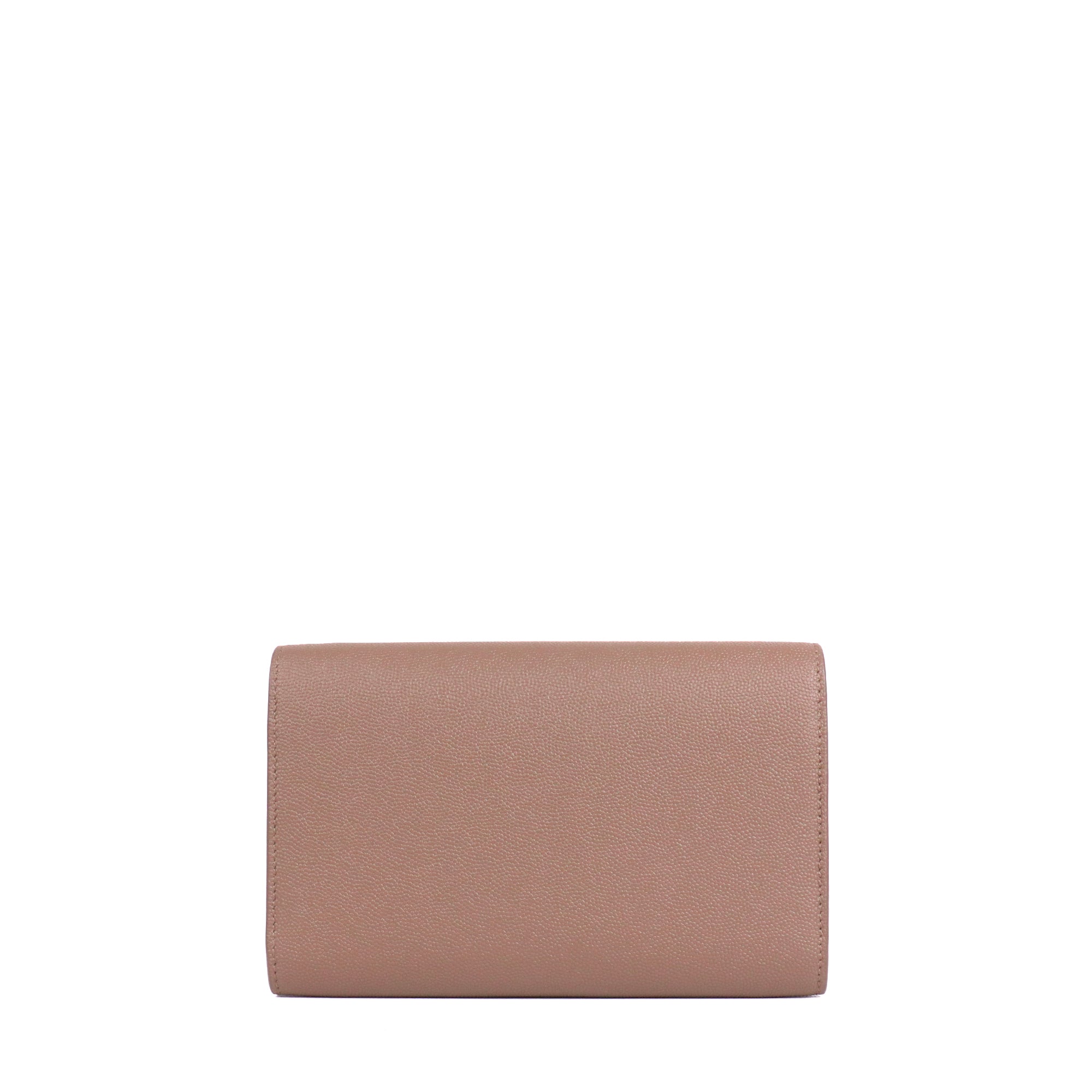 SAINT LAURENT - Saint Laurent Cassandre clutch in black chevron leather