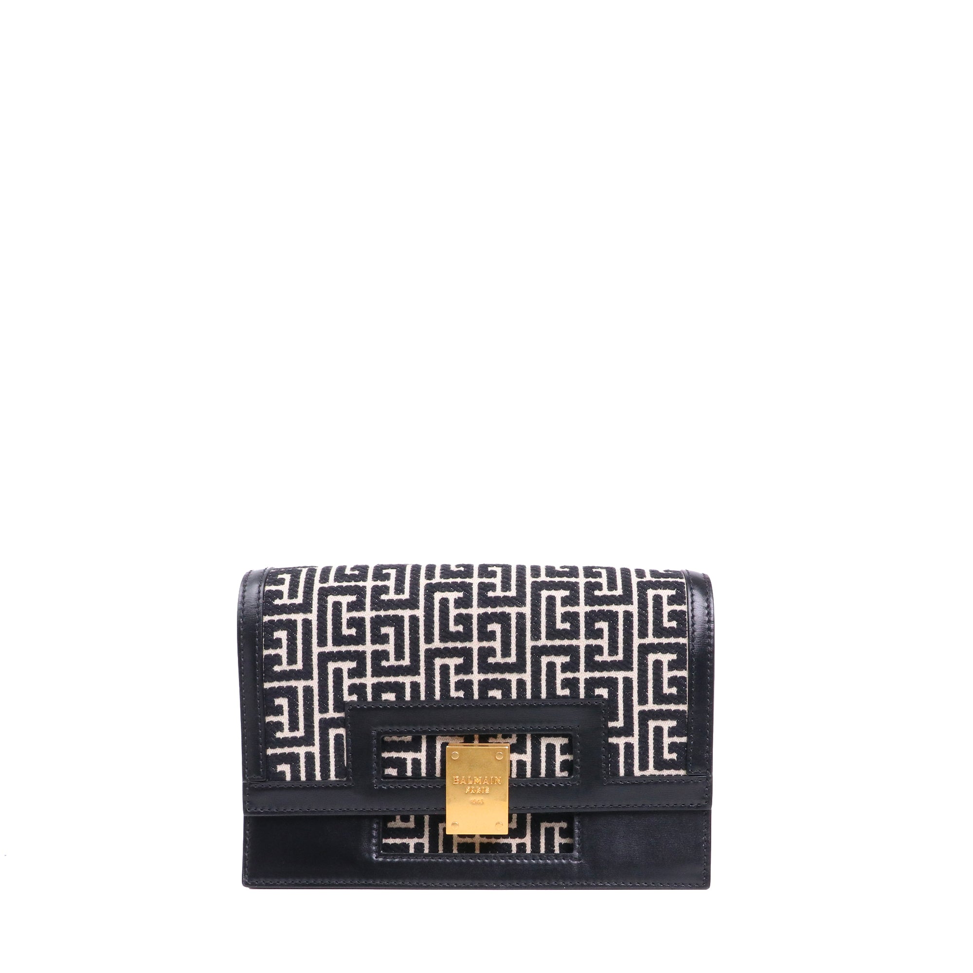 BALMAIN - B-Buzz 22 shoulder bag in leather and canvas