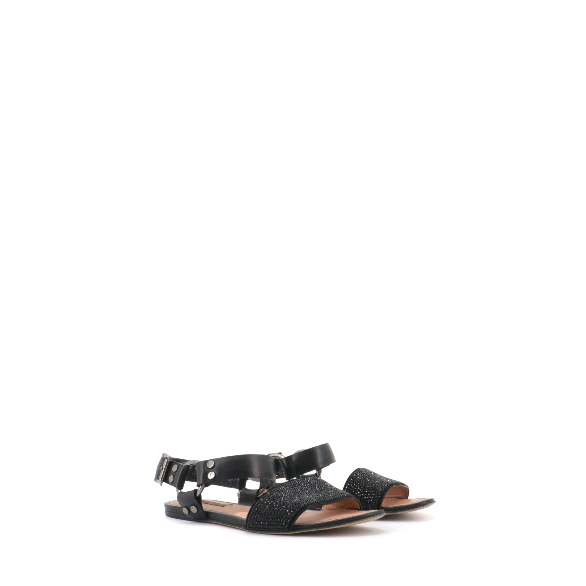 LOUIS VUITTON - Sandales Louis Vuitton en cuir noir (T36)