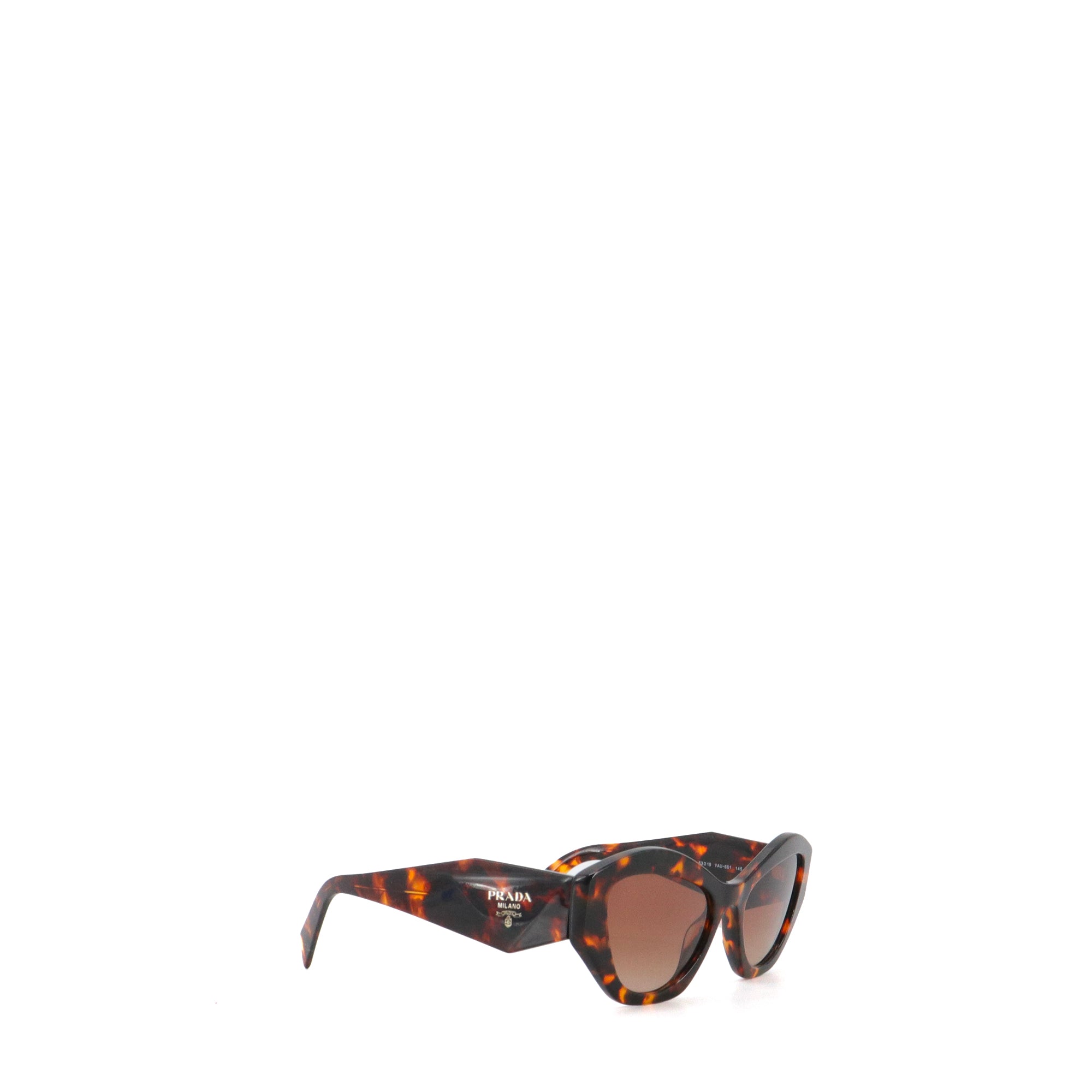 PRADA - Lunettes de soleil SPR07Y Prada en plastique écailles marron