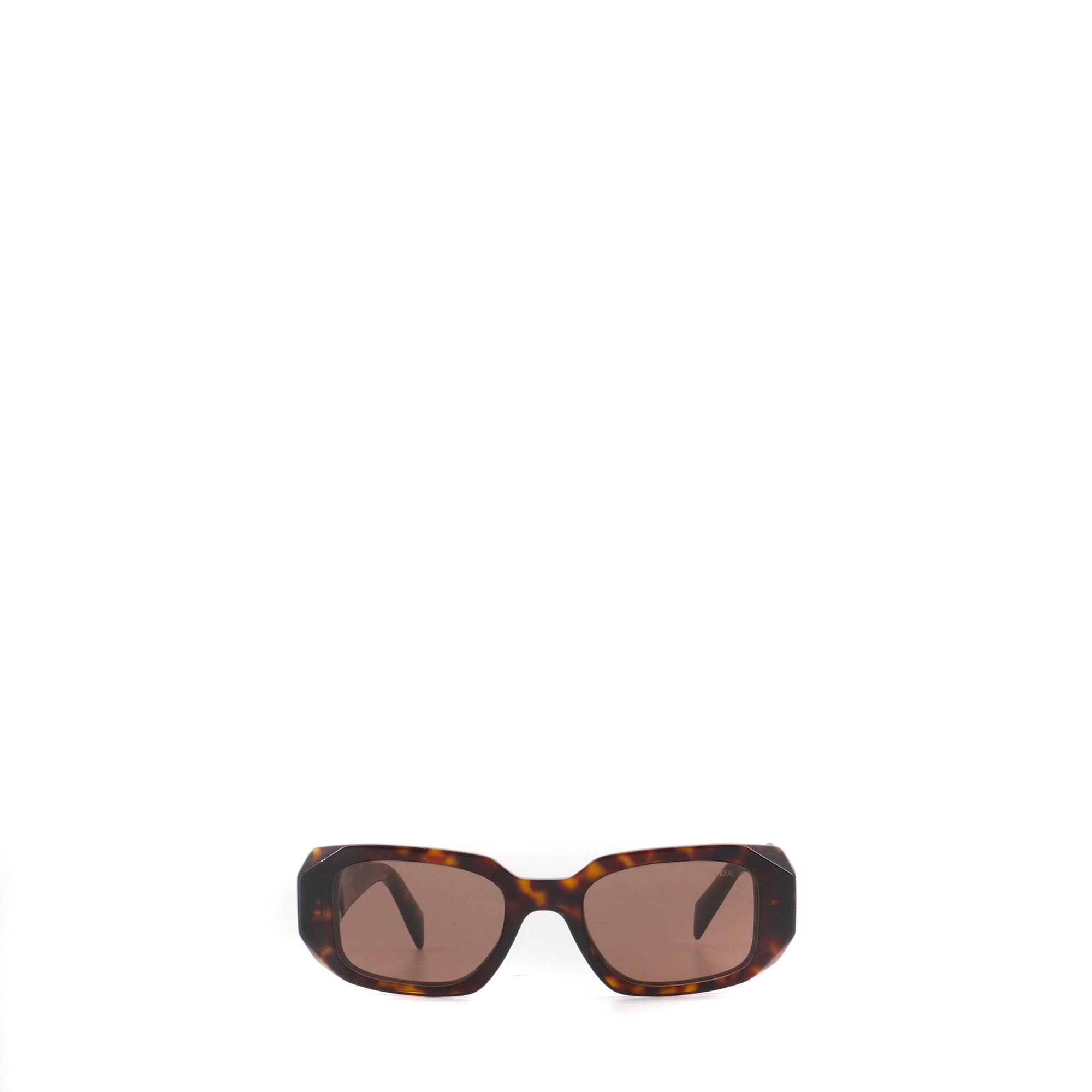 PRADA - Lunettes de soleil Prada en plastique écailles marron